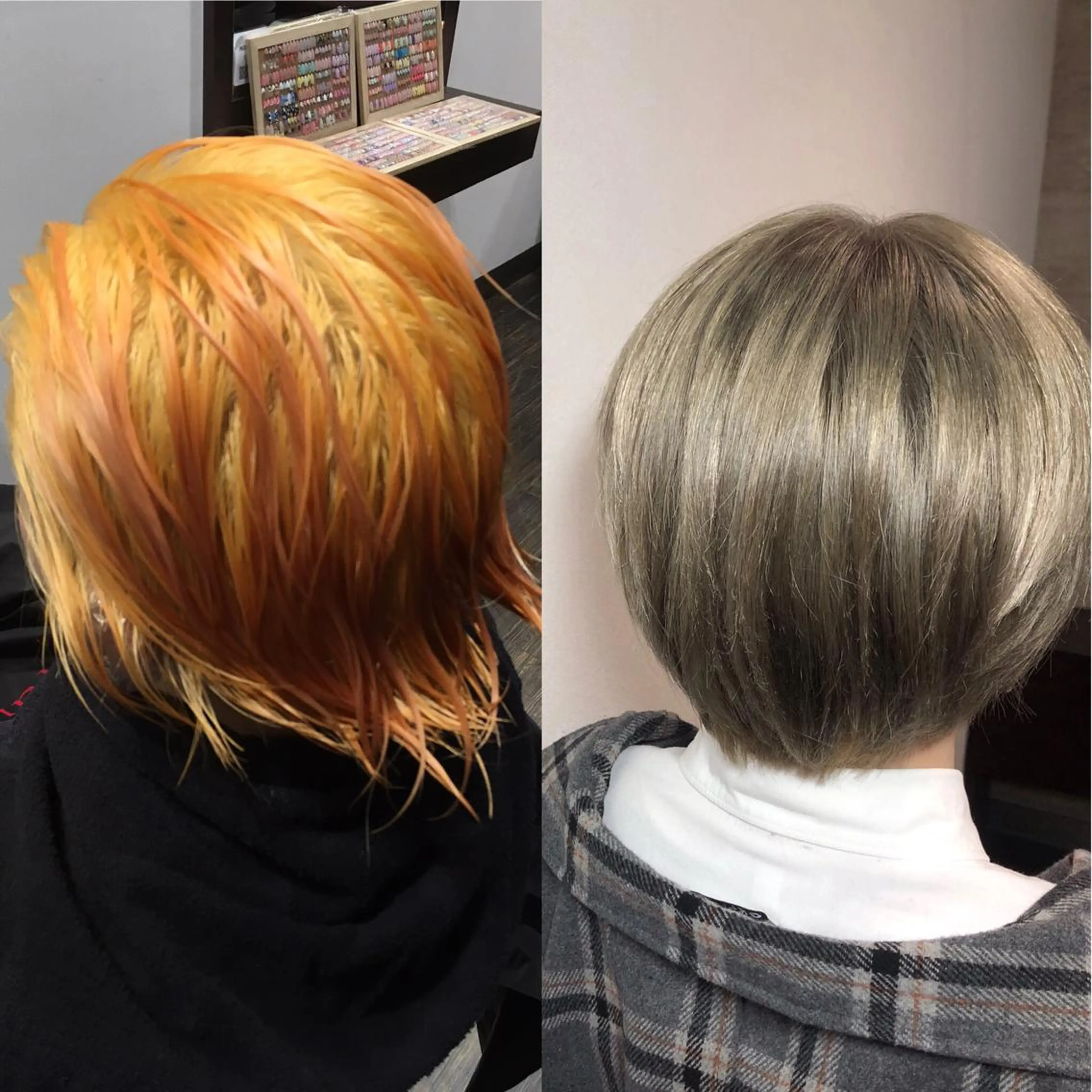 カラー ベージュカラー ブリーチ ホワイトベージュ シムラ カイゲンのヘアスタイル