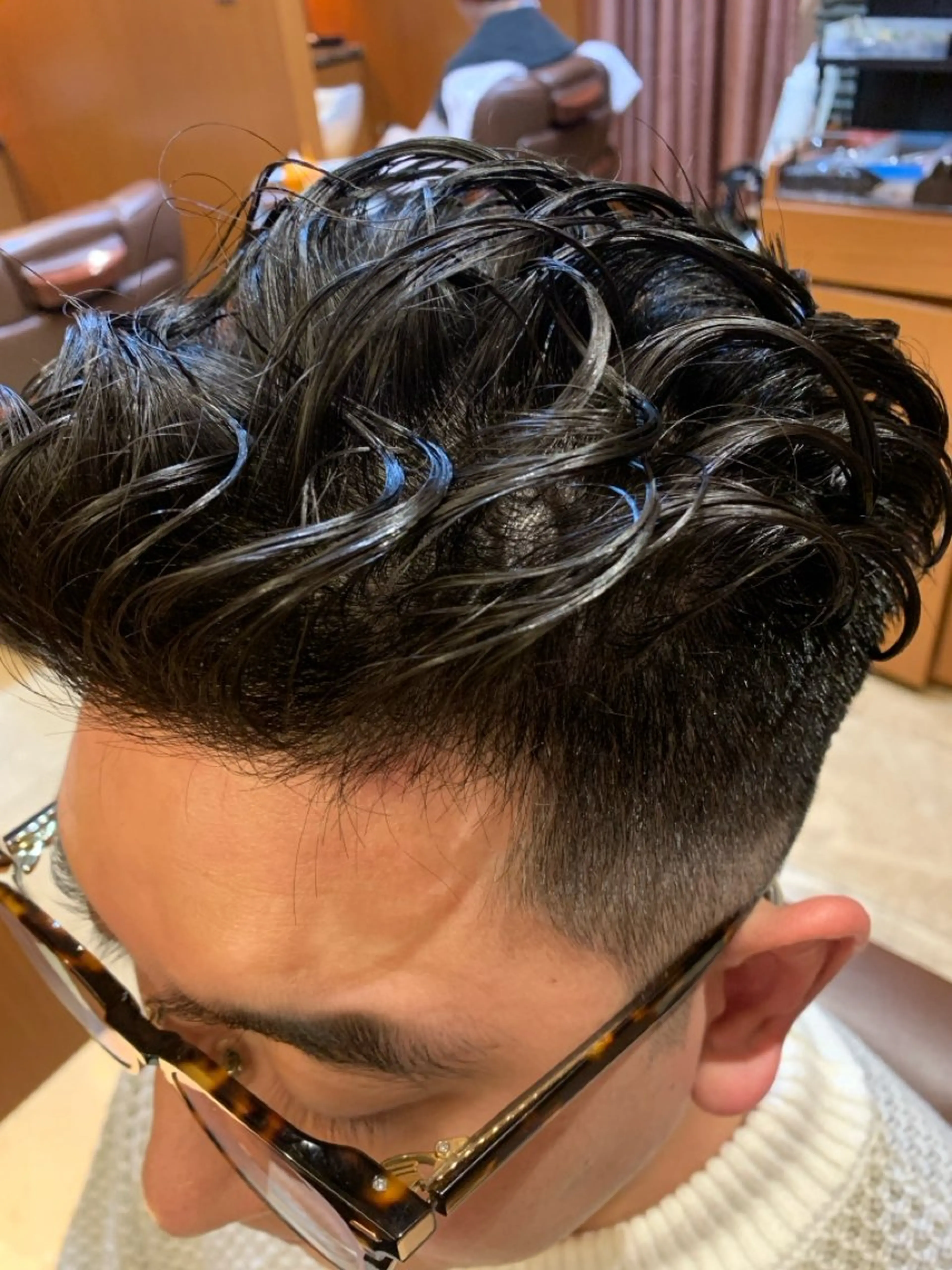 ミディアム パーマ メンズ ミディアムパーマ メンズパーマ ヘアモードキクチ銀座店所属・杉本 翔希のヘアスタイル