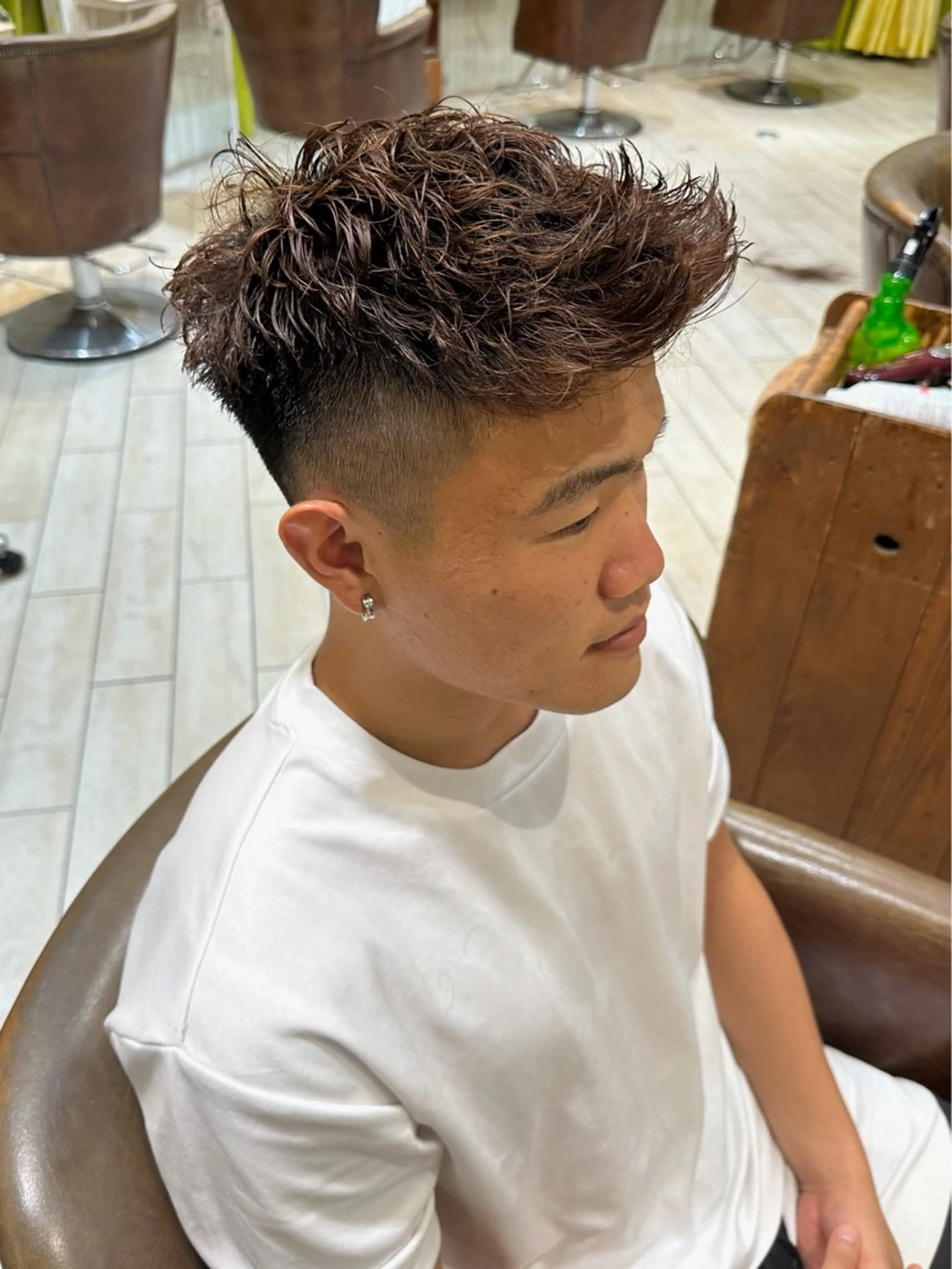 パーマ メンズ カット パーマ 増渕 駿介のヘアスタイル