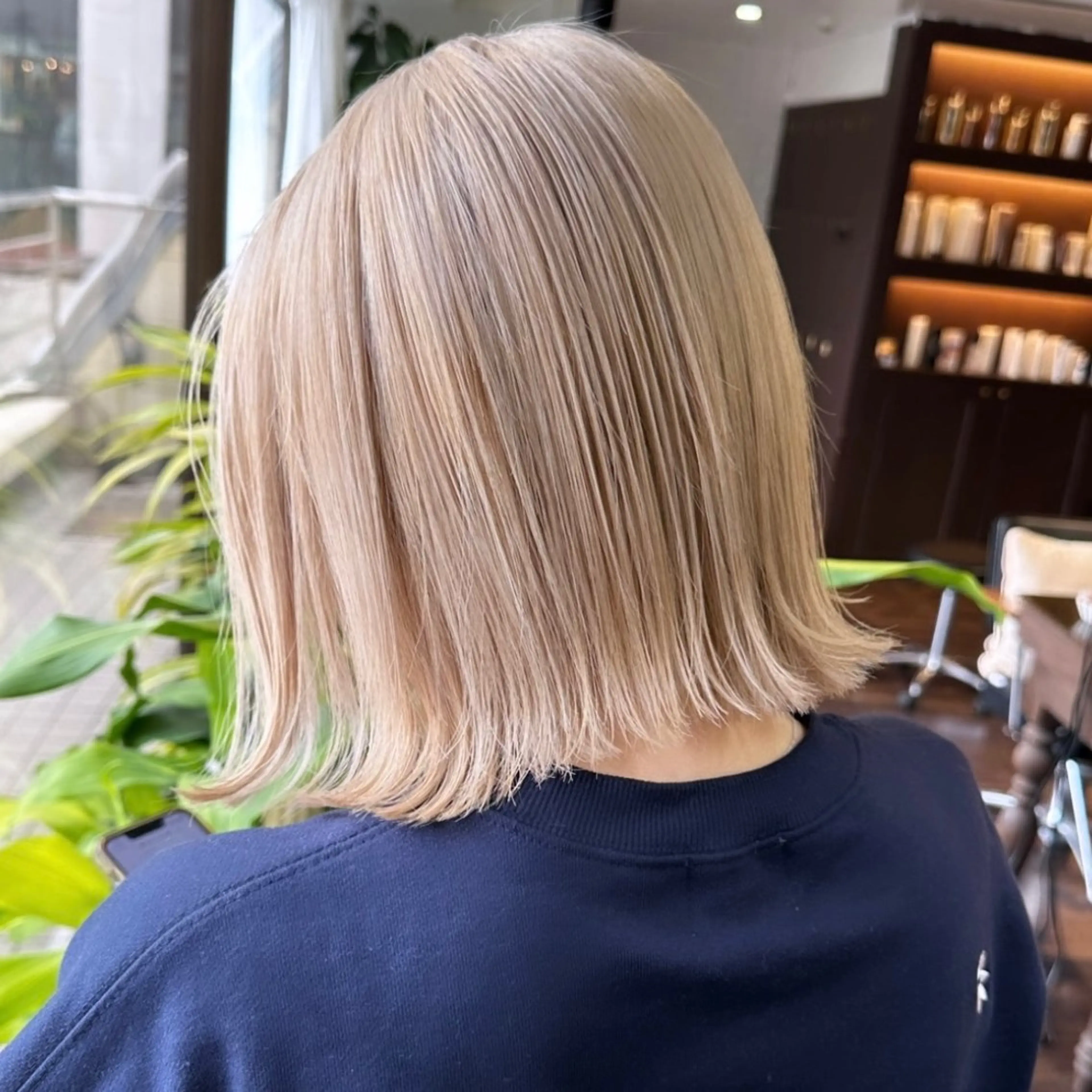 ミディアム カラー カット ヘアカラー トリートメント 心斎橋ダブルカラー ボブ/レイヤーのヘアスタイル