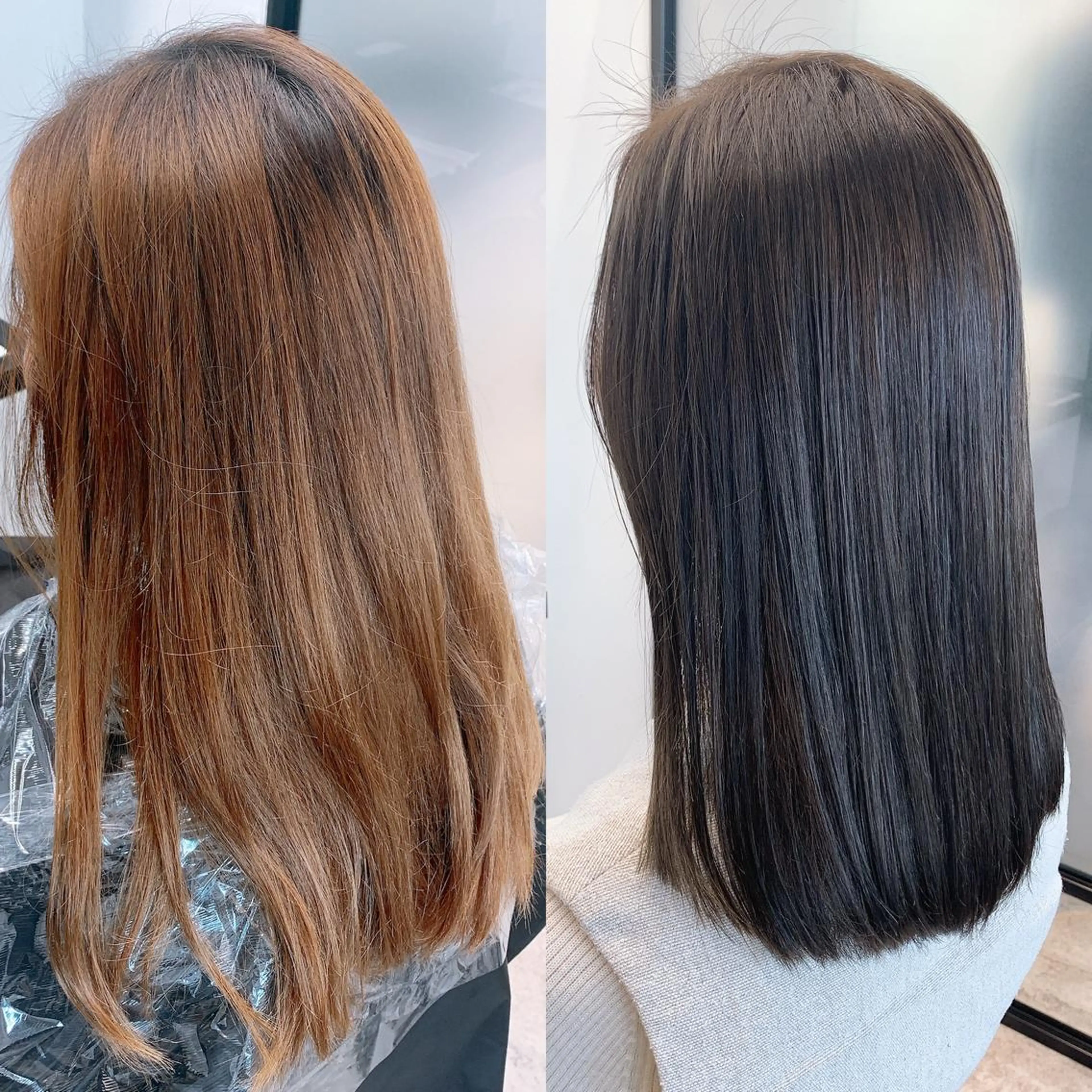 セミロング カラー アディクシーカラー アッシュ アッシュグレー バレイヤージュ ベージュカラー サイドバング 🇰🇷沼田　拓斗のヘアスタイル