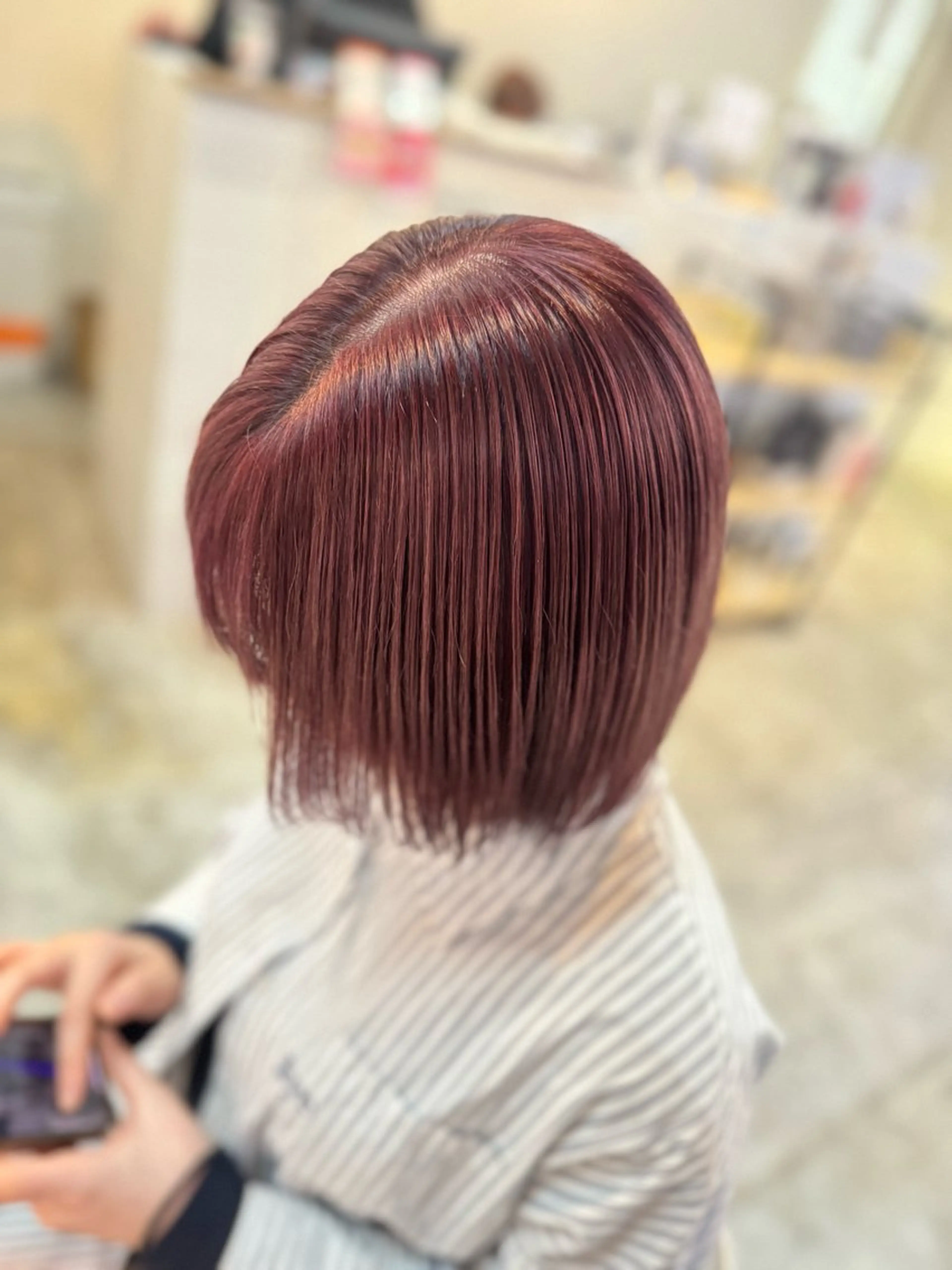 ショート カラー レッドカラー ボブ ヘアカラー トリートメント 髪質改善・デザイン 特化Shion🦊のヘアスタイル