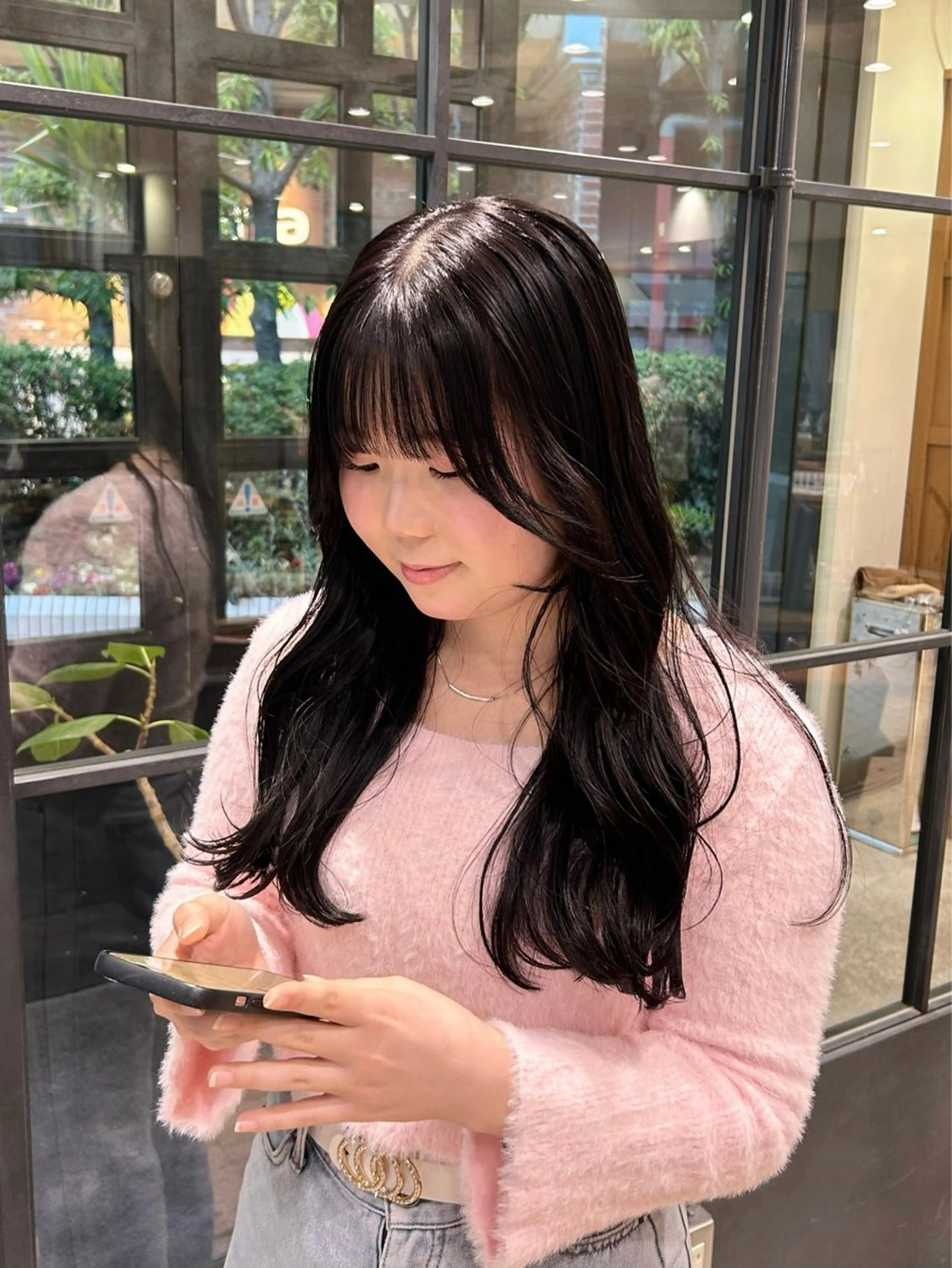 セミロング カラー アッシュ アッシュグレー アッシュグレージュ グレージュ レイヤーカット Lumier de mashu所属・nana/ボブ/ レイヤーカットのヘアスタイル