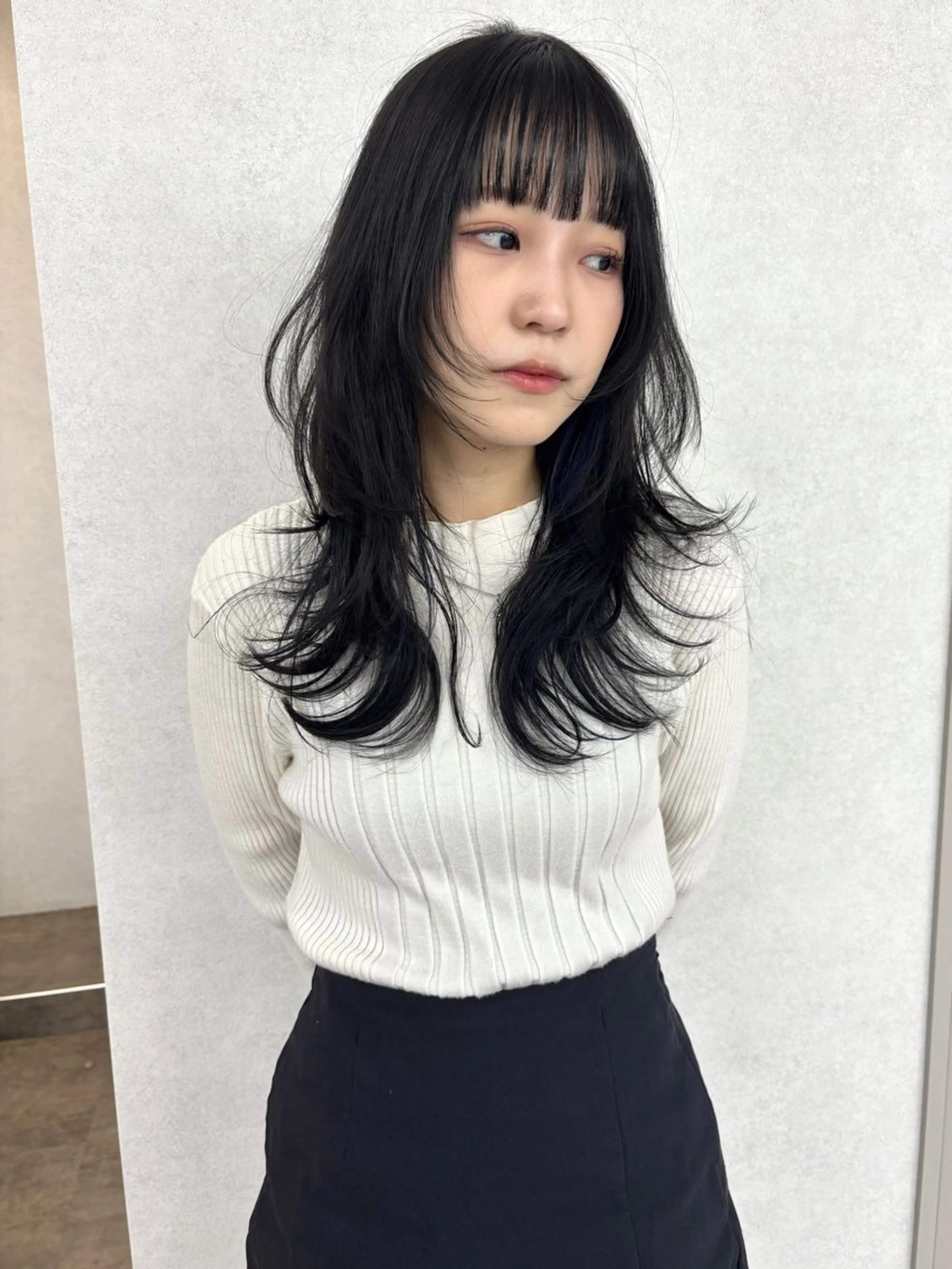 ロング カラー 流行りのレイヤーカッ ト得意💖akariのヘアスタイル