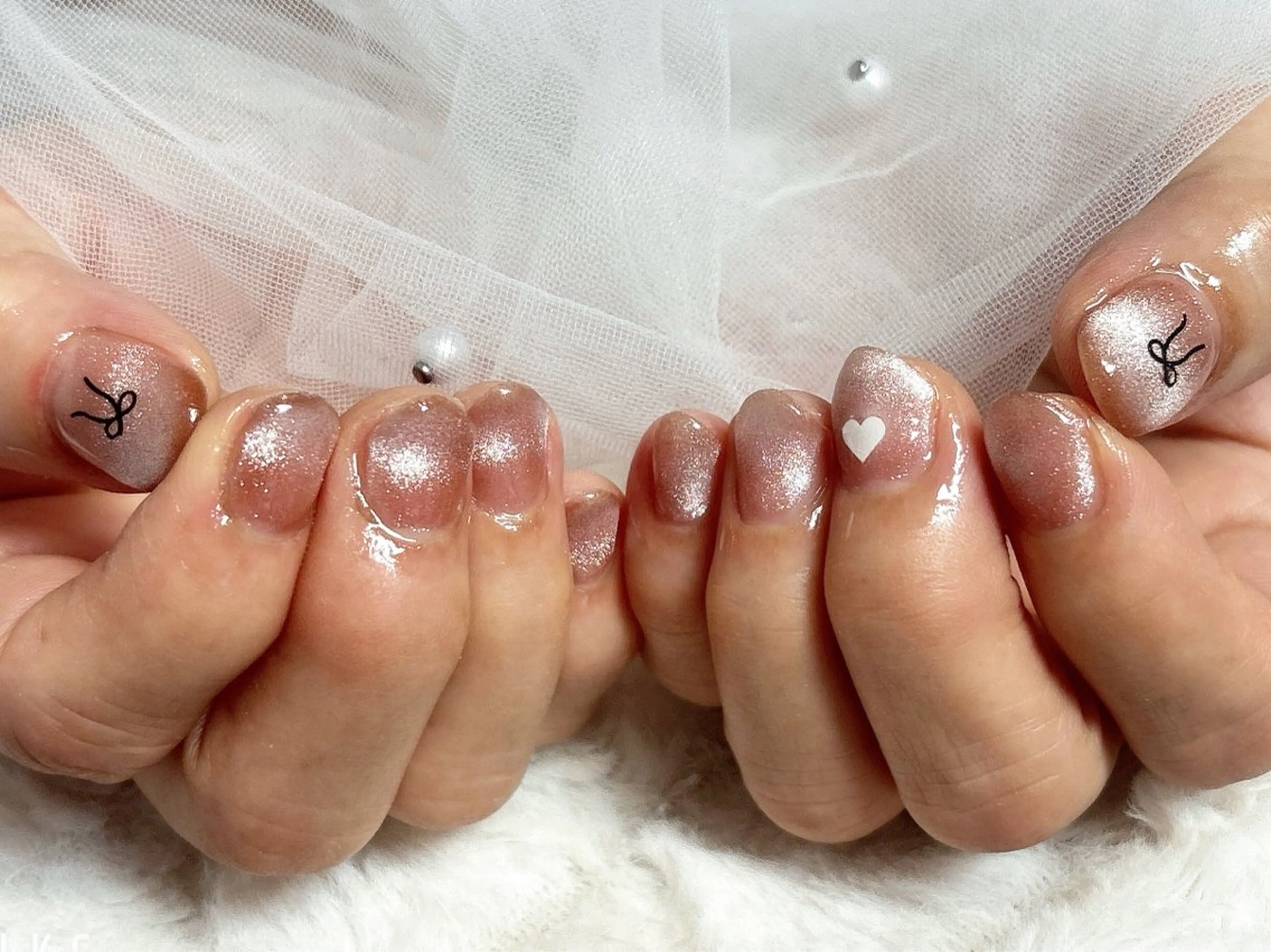 ネイル グラデーション マグネットネイル ハンドネイル nail salon はるりのネイルデザイン