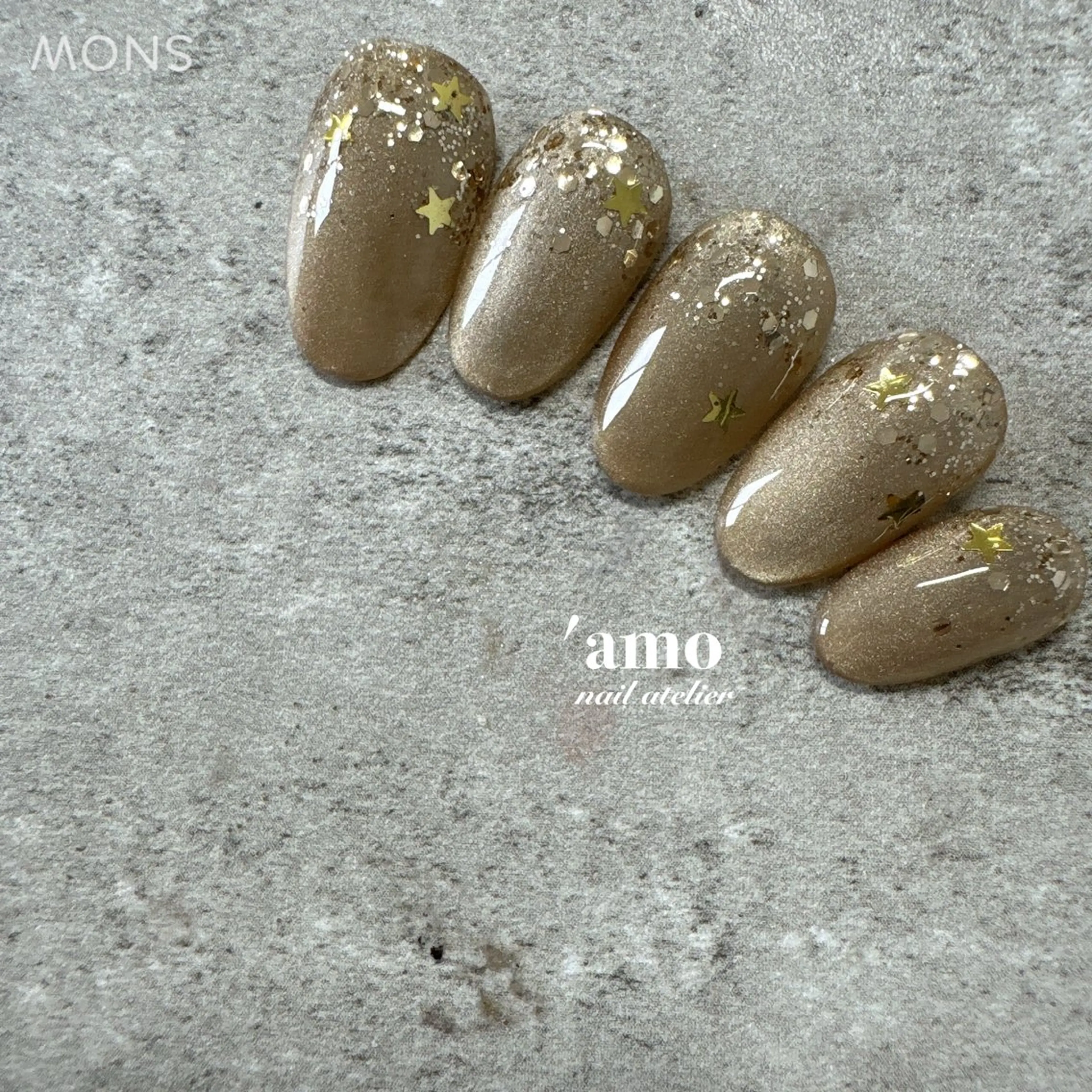 ネイル マグネットネイル 'amo nail atelierのネイルデザイン