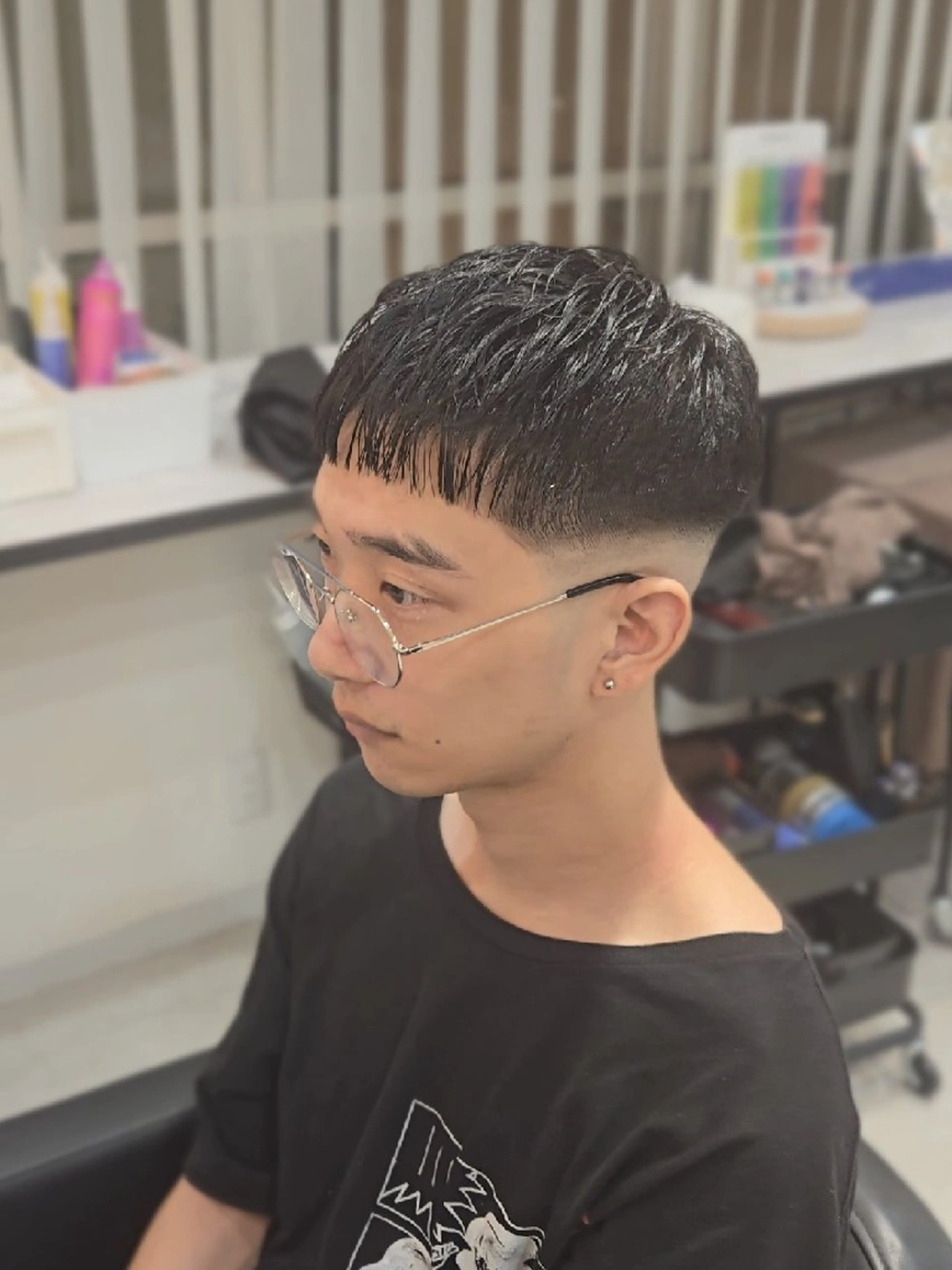 メンズ ショート メンズメッシュ カット ヘアセット Lapis 名古屋駅前店所属・LEN名古屋/パーマ メンズ特化美容師のヘアスタイル