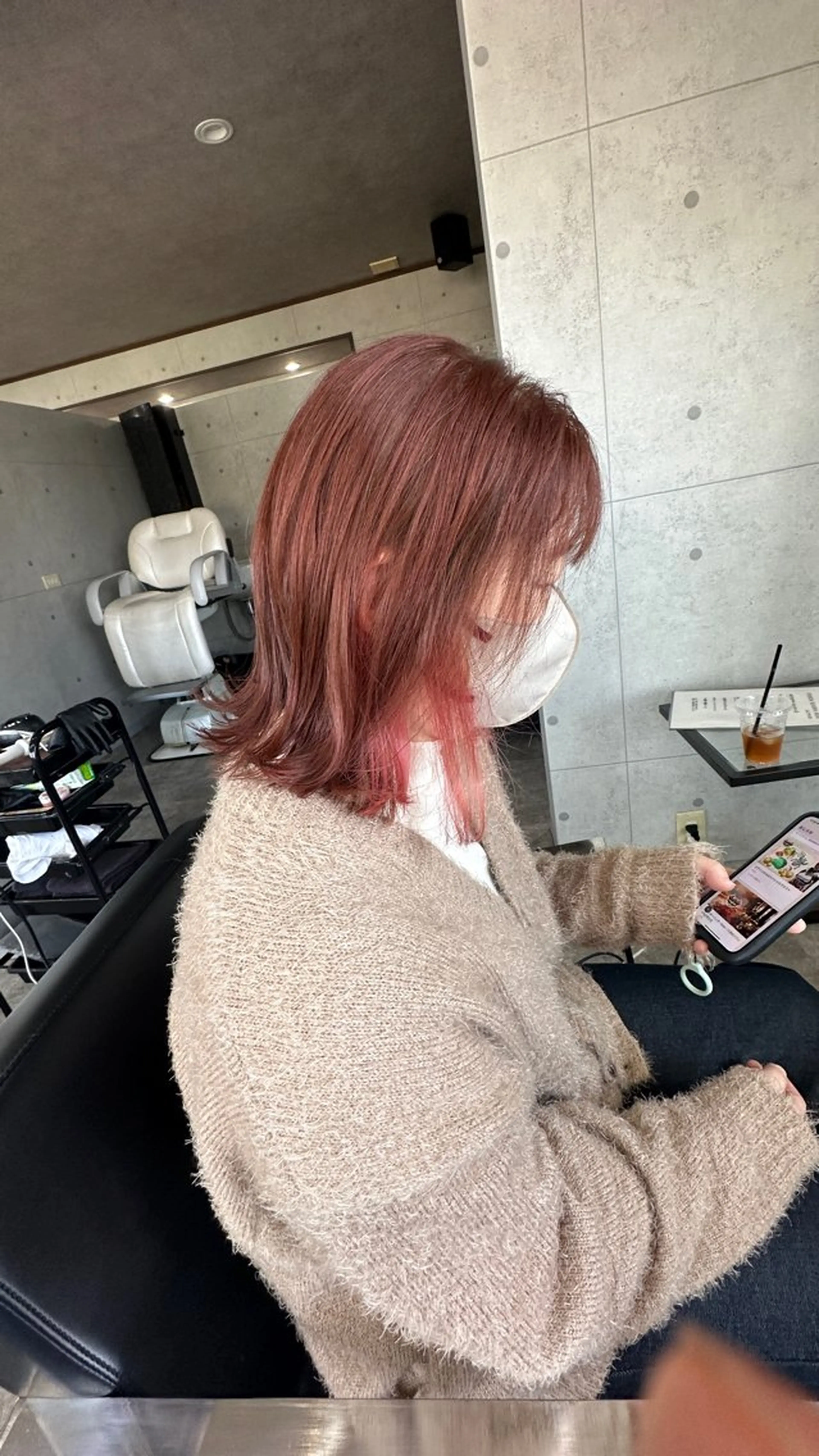 ミディアム ボブ 外国人風カラー ハイライト レイヤーカット REVE所属・馬場  麻応のヘアスタイル