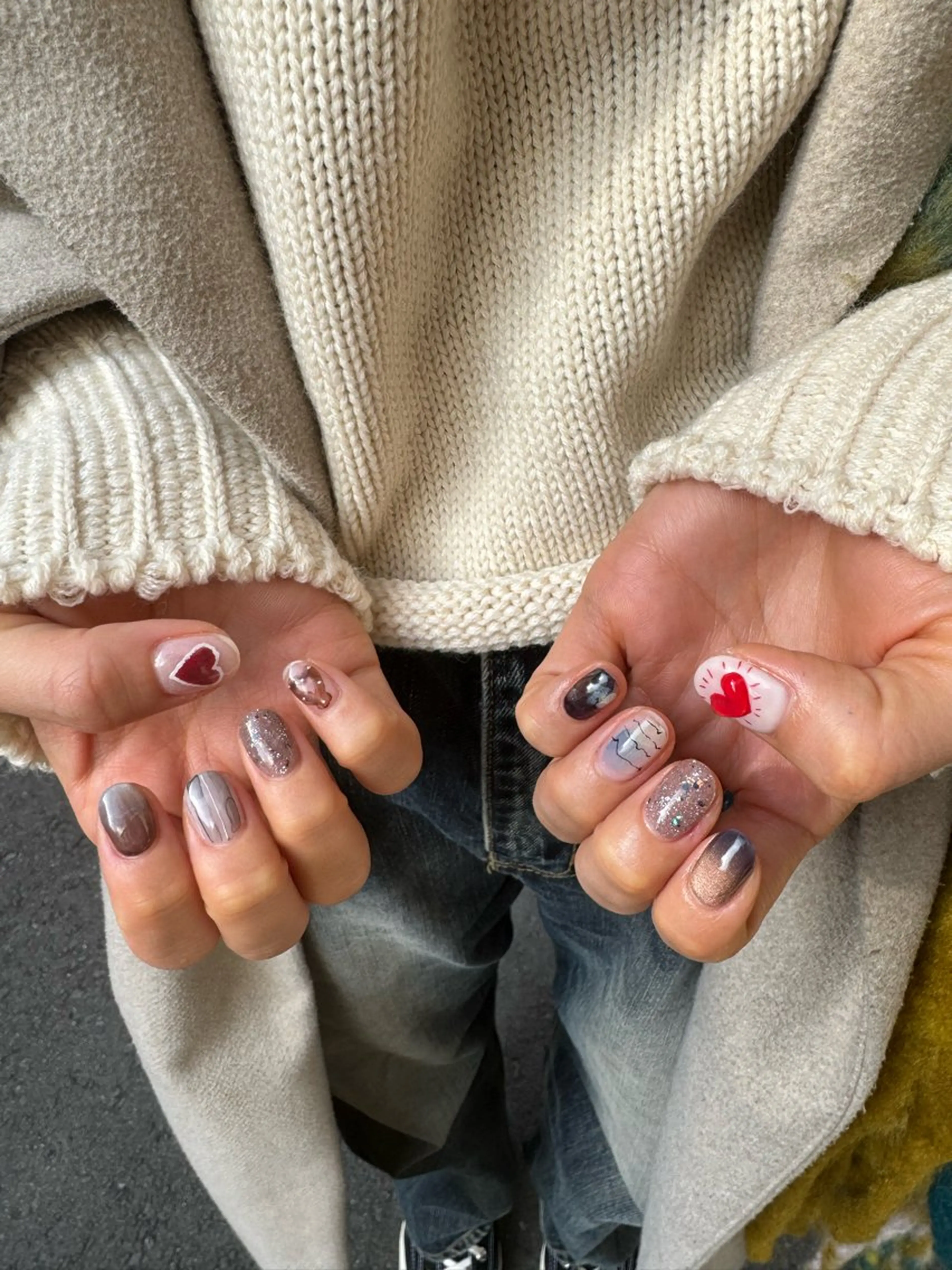 ネイル ハート バレンタイン MH_ Nailのネイルデザイン