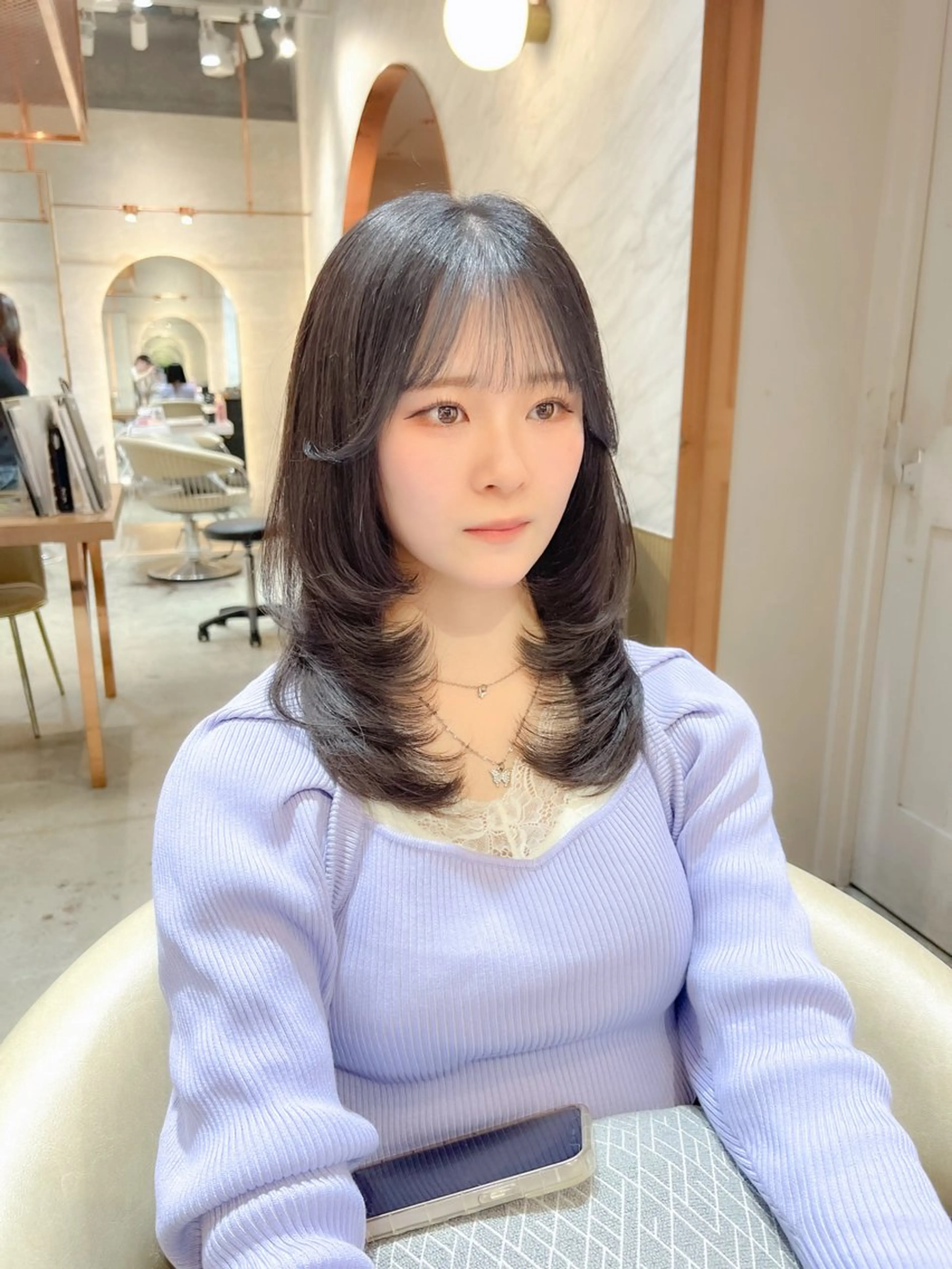 ミディアム 韓国ヘア🇰🇷／艶 カラー🌈/木村和生のヘアスタイル
