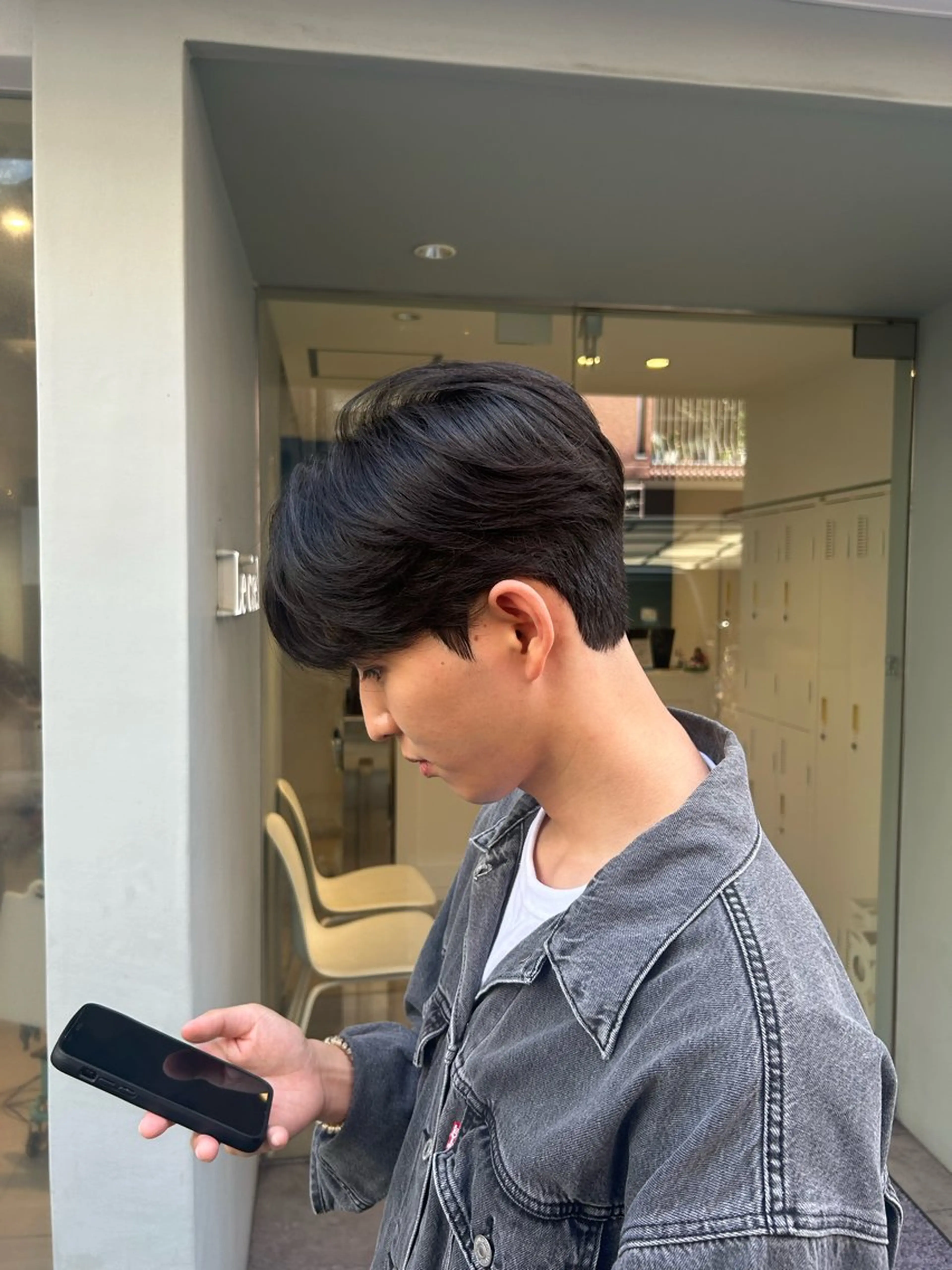 メンズ カット パーマ 隈元 光のヘアスタイル