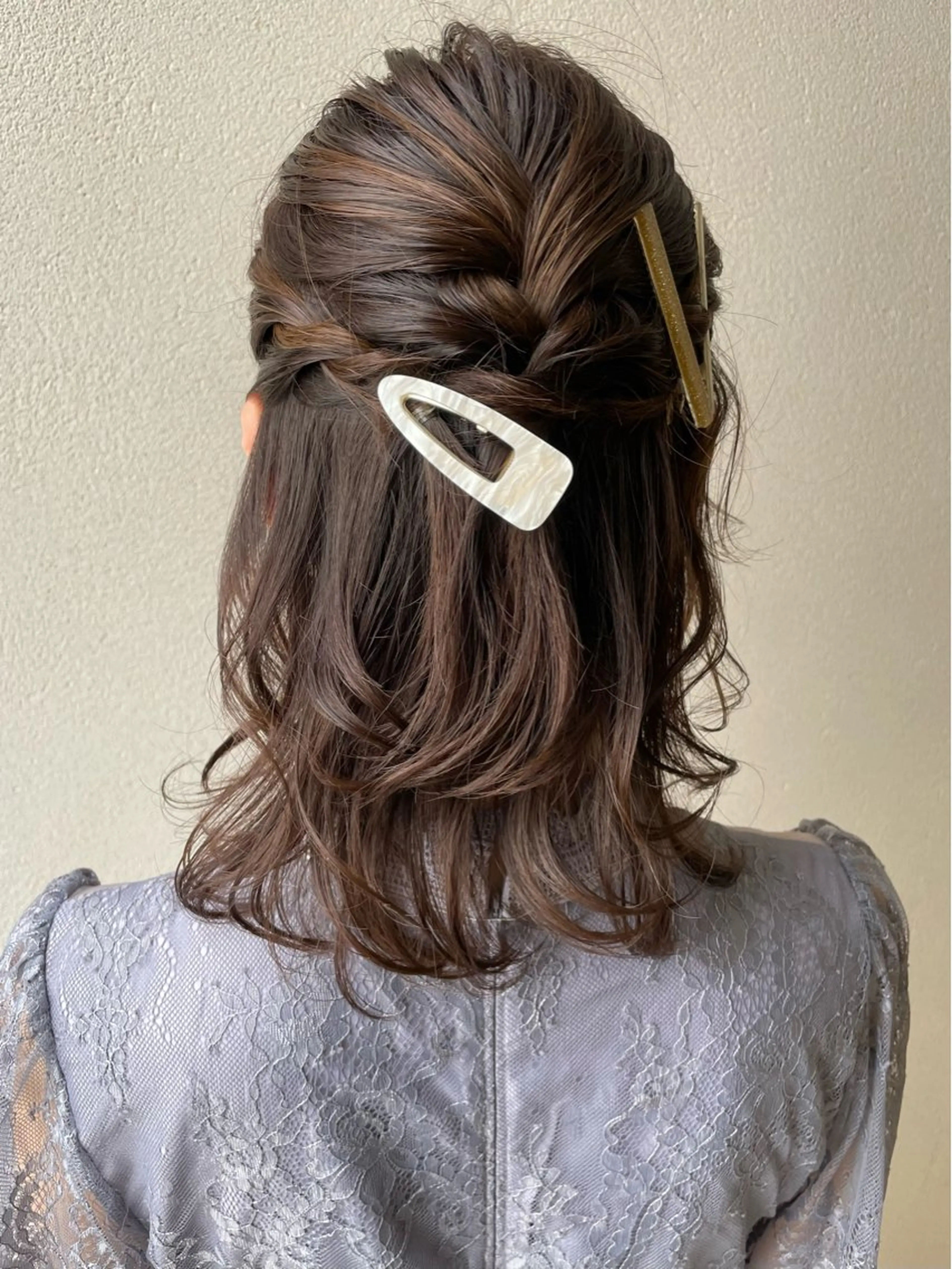 ミディアム ヘアアレンジ ハーフアップ 結婚式・ブライダル ヘアセット 沢田 瞳のヘアスタイル