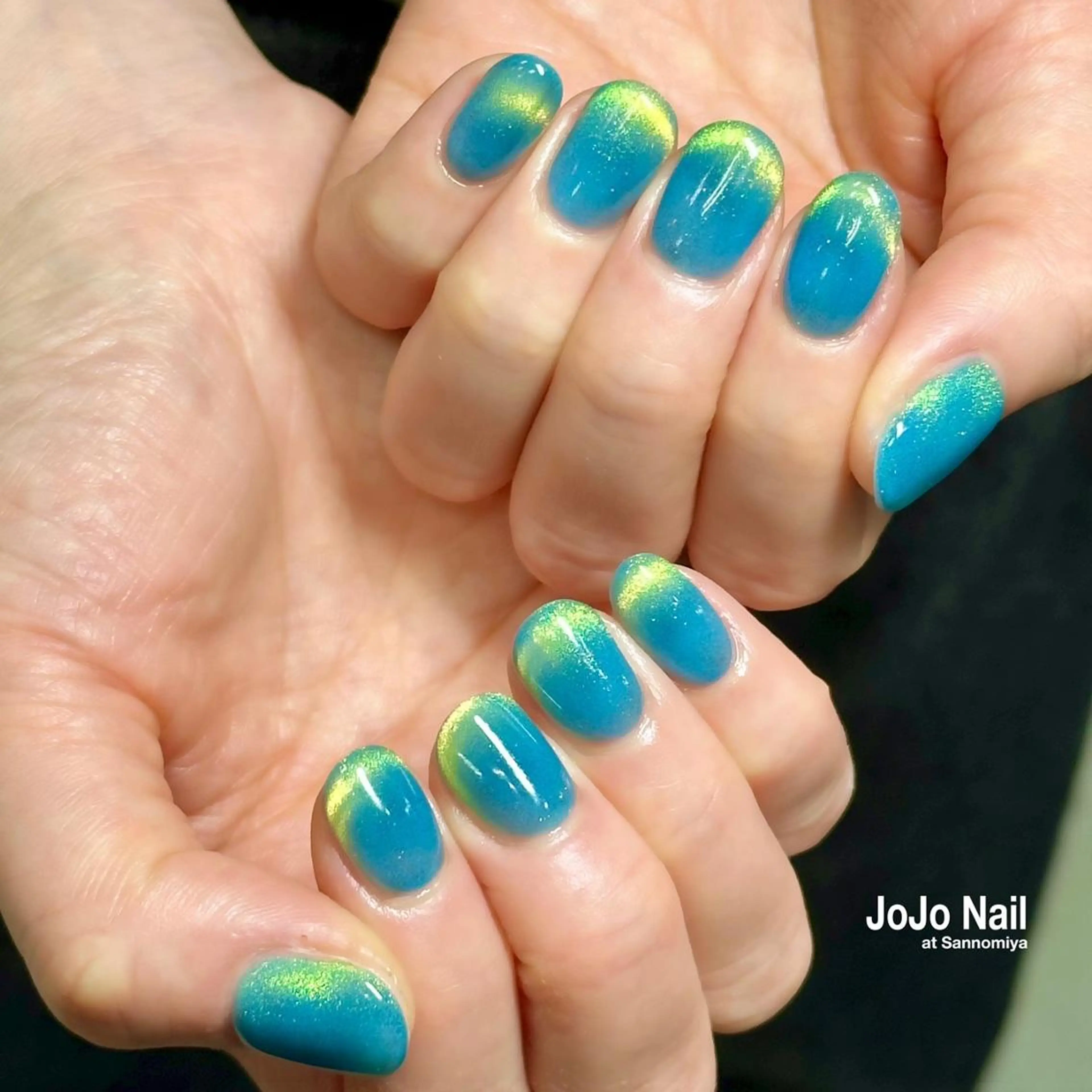 ネイル フレンチネイル マグネットネイル マグネットフレンチ ハンドネイル JOJO Nail Sannomiyaのネイルデザイン