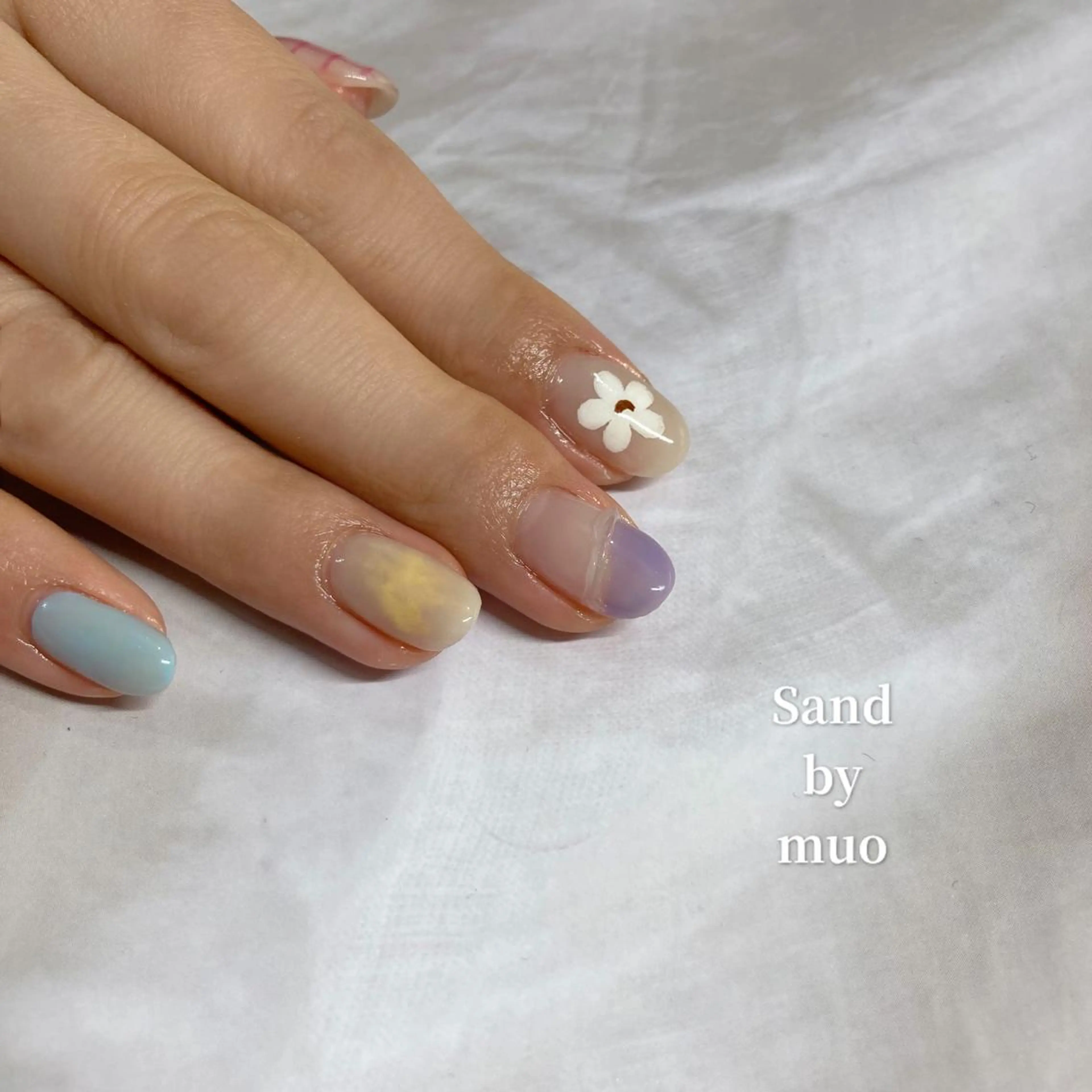 ネイル パステルネイル Sand by muoのネイルデザイン