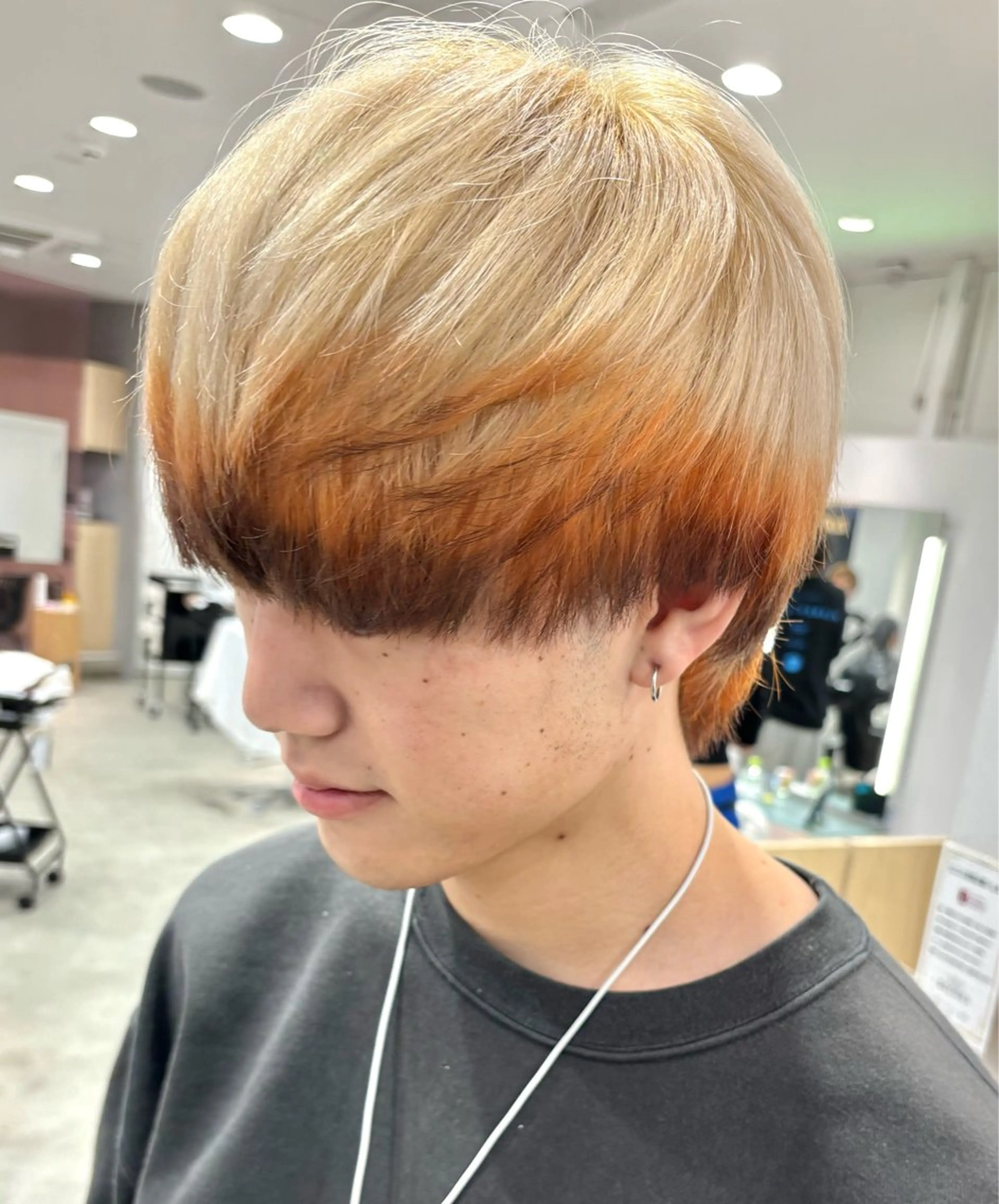 ショート カラー メンズ メンズカット ボブ/米崎駿也のヘアスタイル