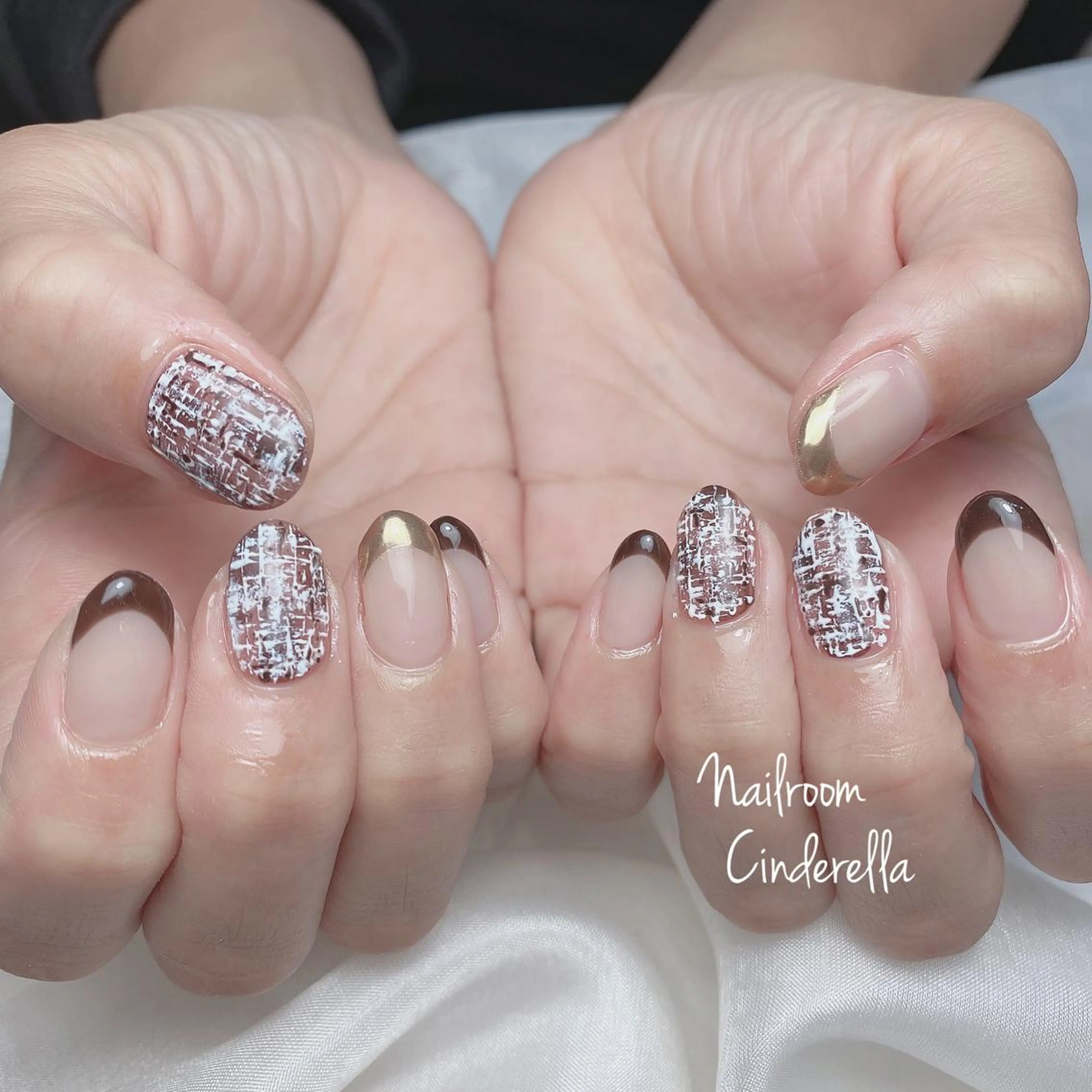 ネイル ツイードネイル Nailroom. Cinderellaのネイルデザイン