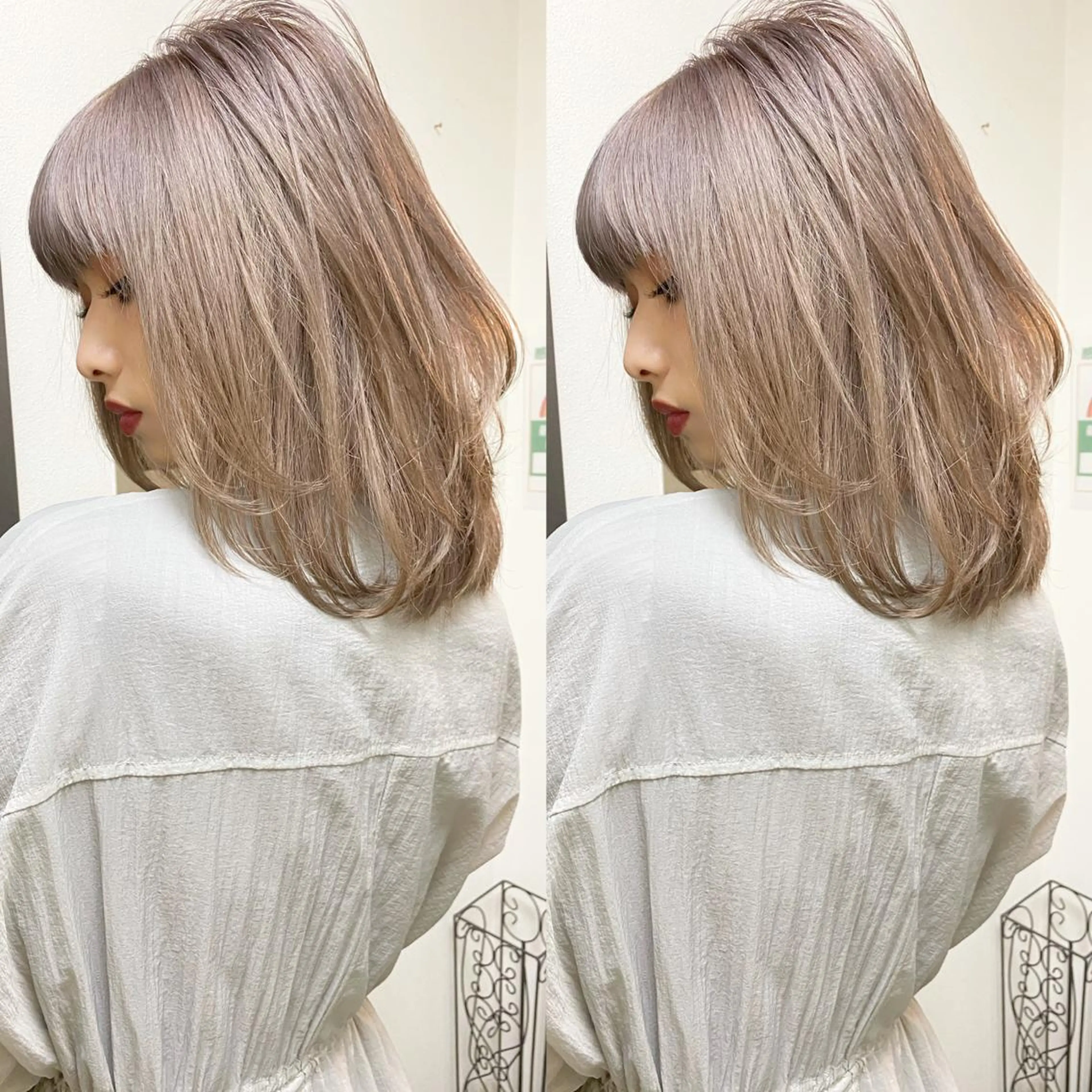 ミディアム カラー ⭐️横浜ブリーチ特化 美容師 堤涼⭐️のヘアスタイル