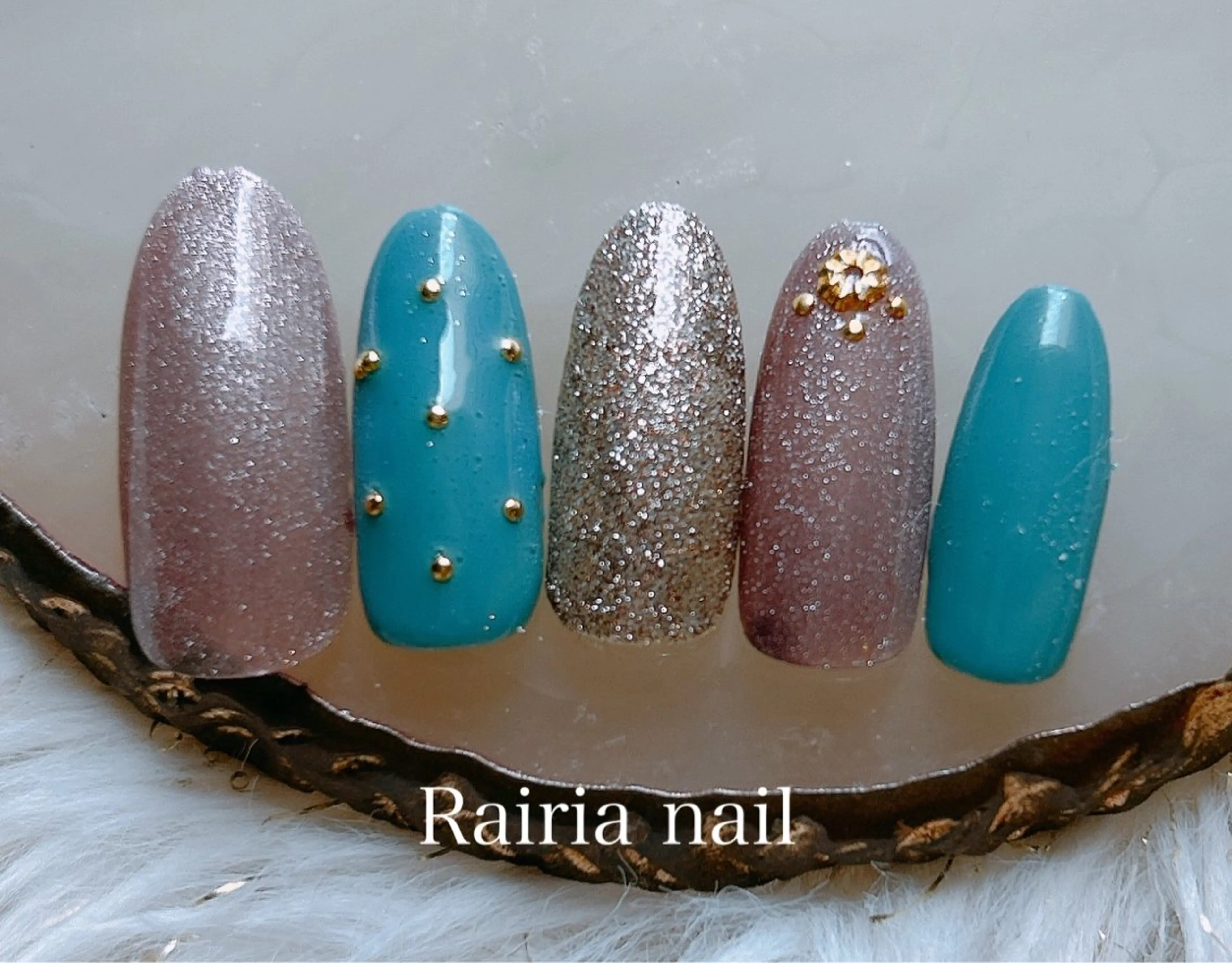ネイル アートネイル ジェルネイル マグネットネイル 持ち込み ニュアンスネイル Rairia nail本八幡店のネイルデザイン