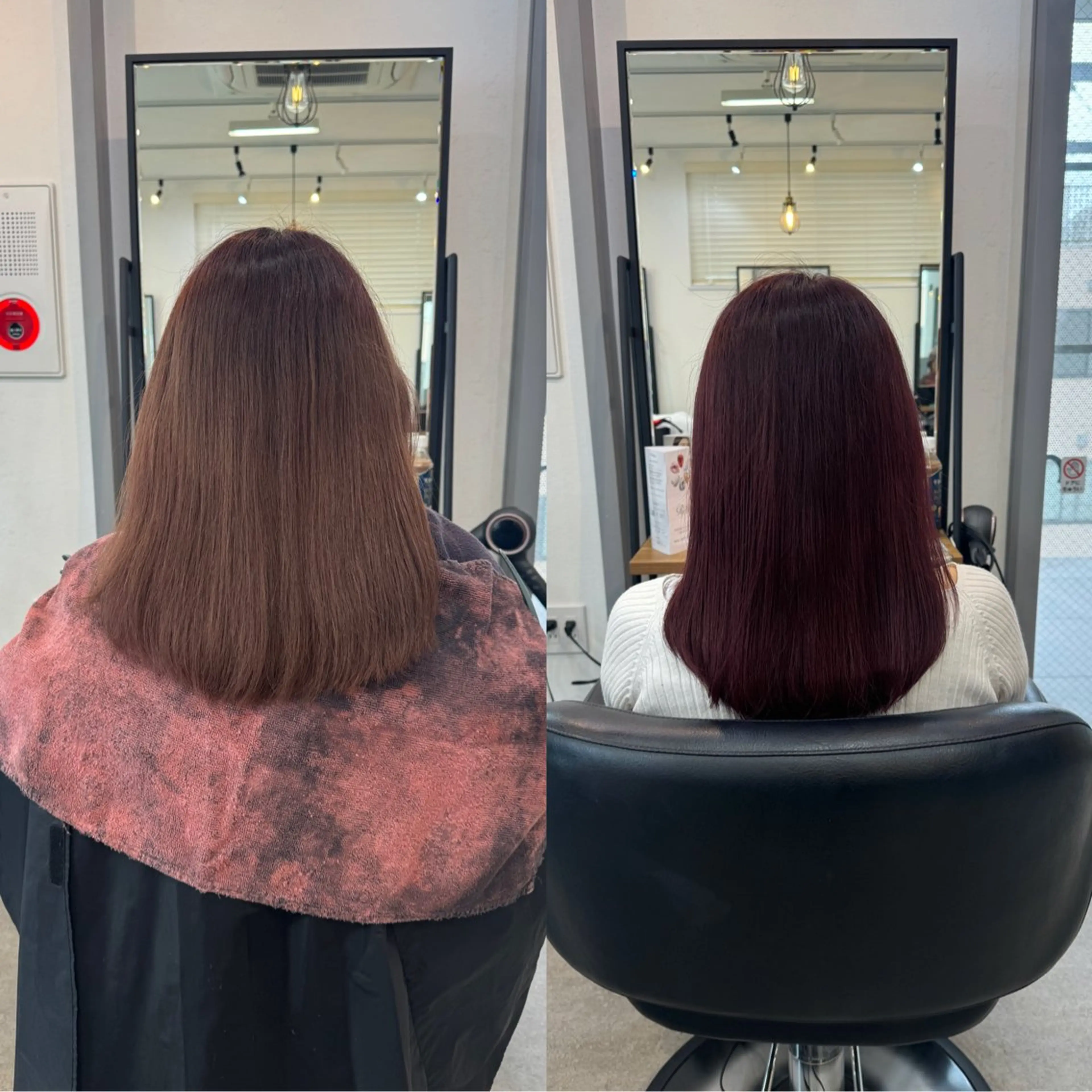 ミディアム カラー ヘアカラー トリートメント 髙橋 李里亜のヘアスタイル