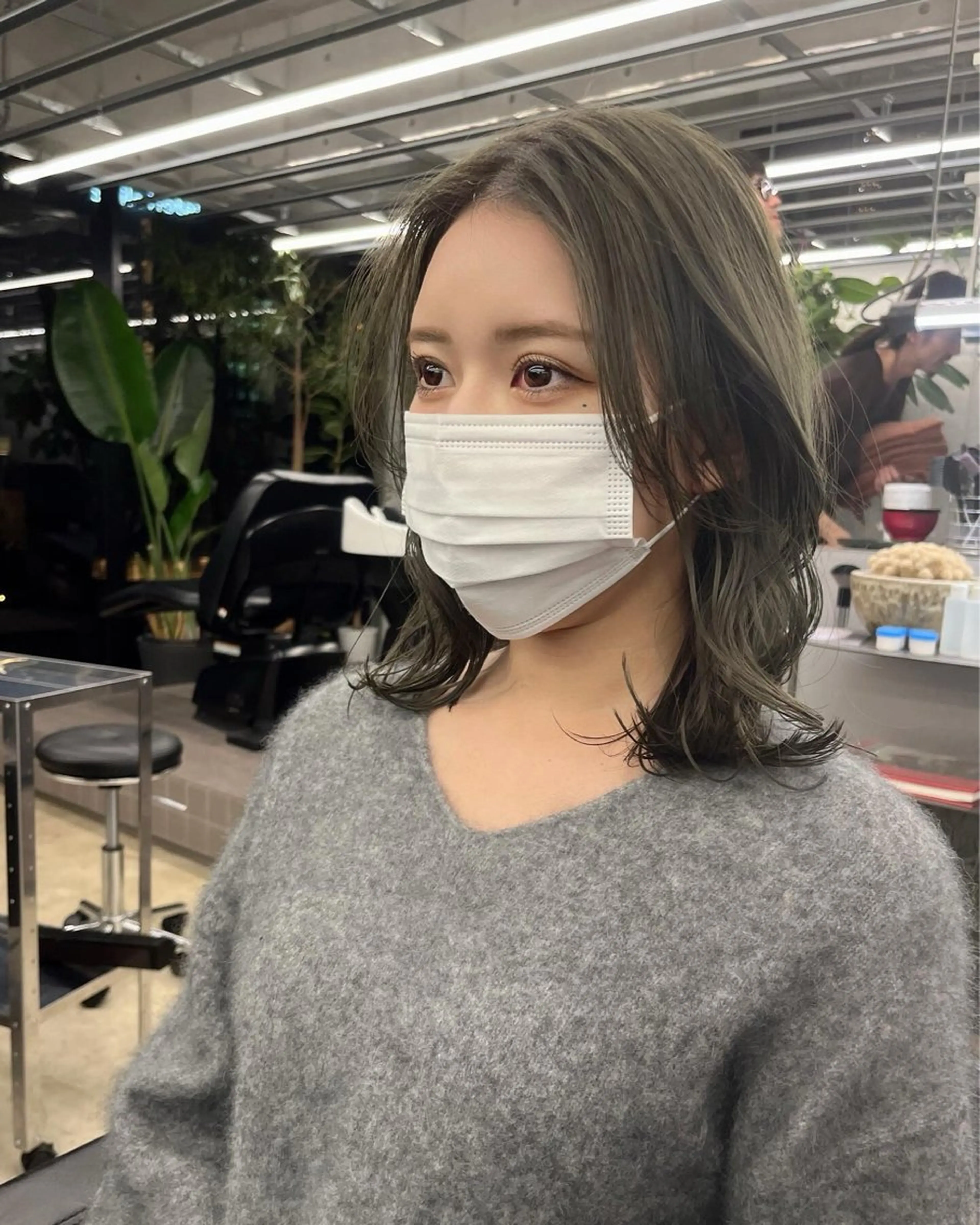 ミディアム カラー ヘアカラー ダブルカラー/ ケアブリーチ/クニトのヘアスタイル