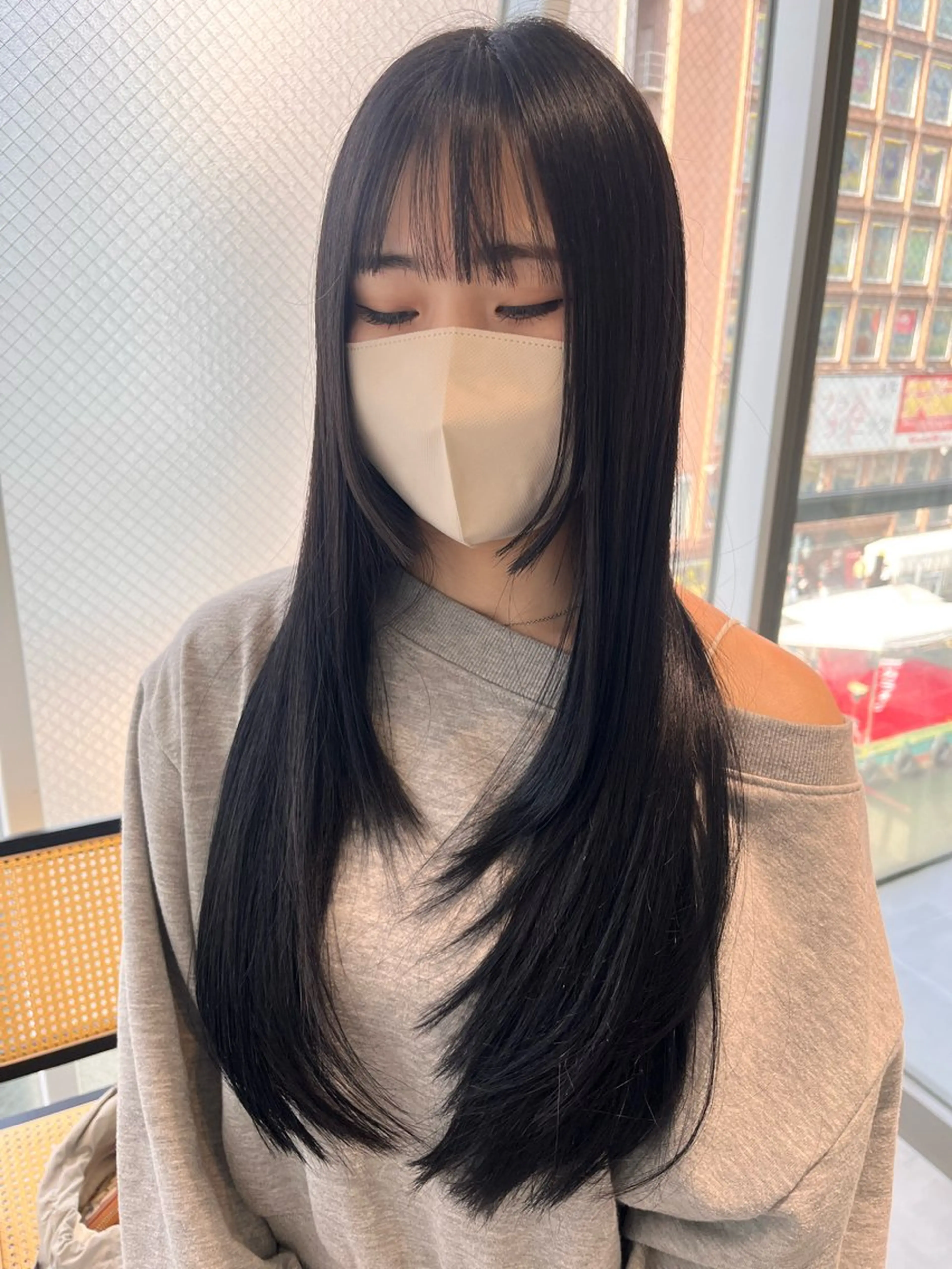 ロング ヘアカラー トリートメント 髪質改善IENA店長 小泉拓のヘアスタイル