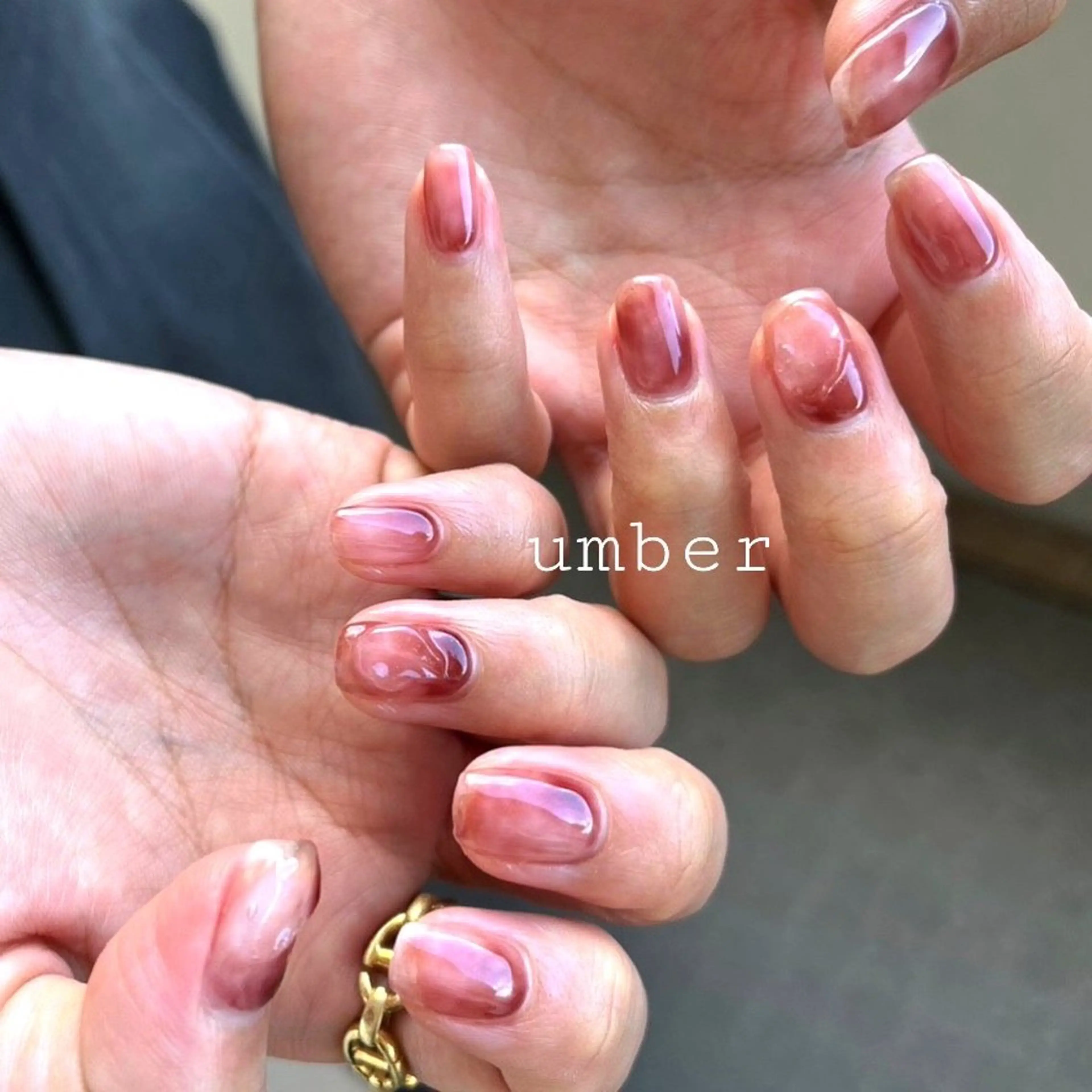 ネイル ハンドネイル umber 三茶1分のネイルデザイン