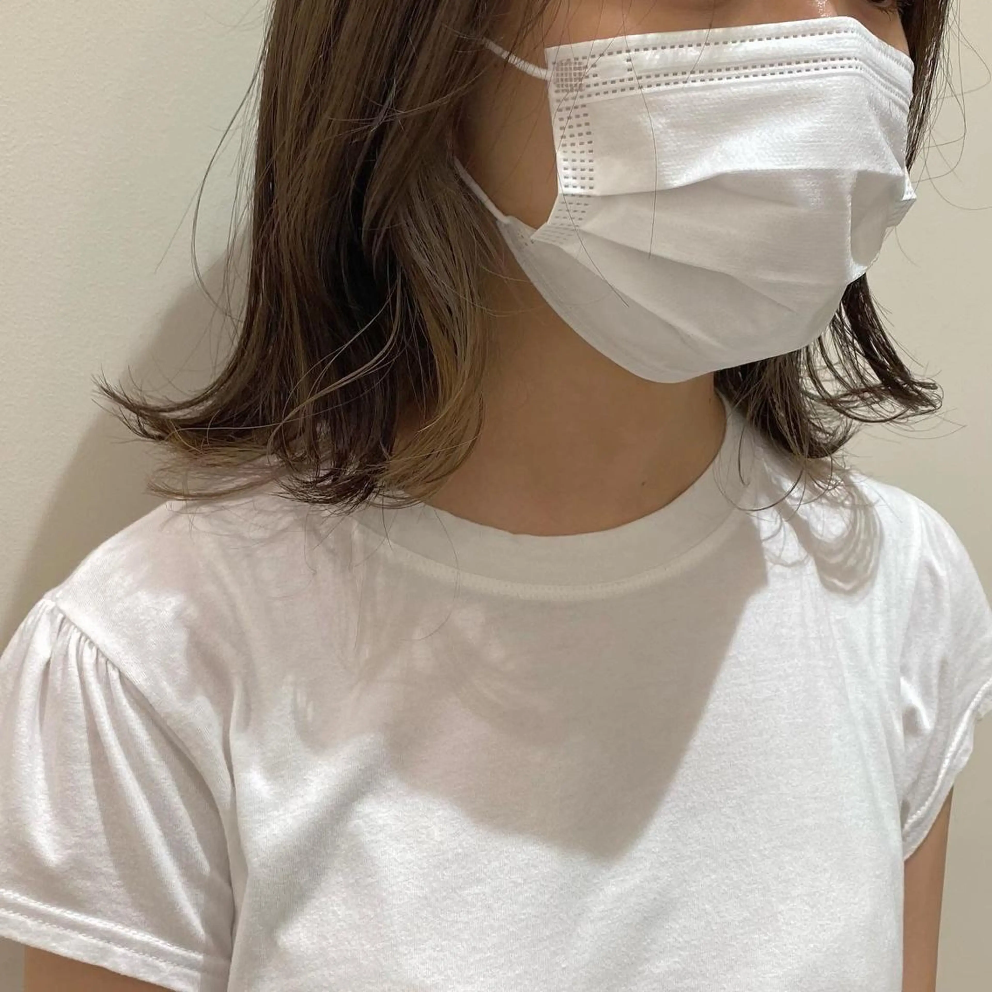 ミディアム カラー カット ヘアカラー トリートメント プレイングカラー🤍 細めハイライトのヘアスタイル