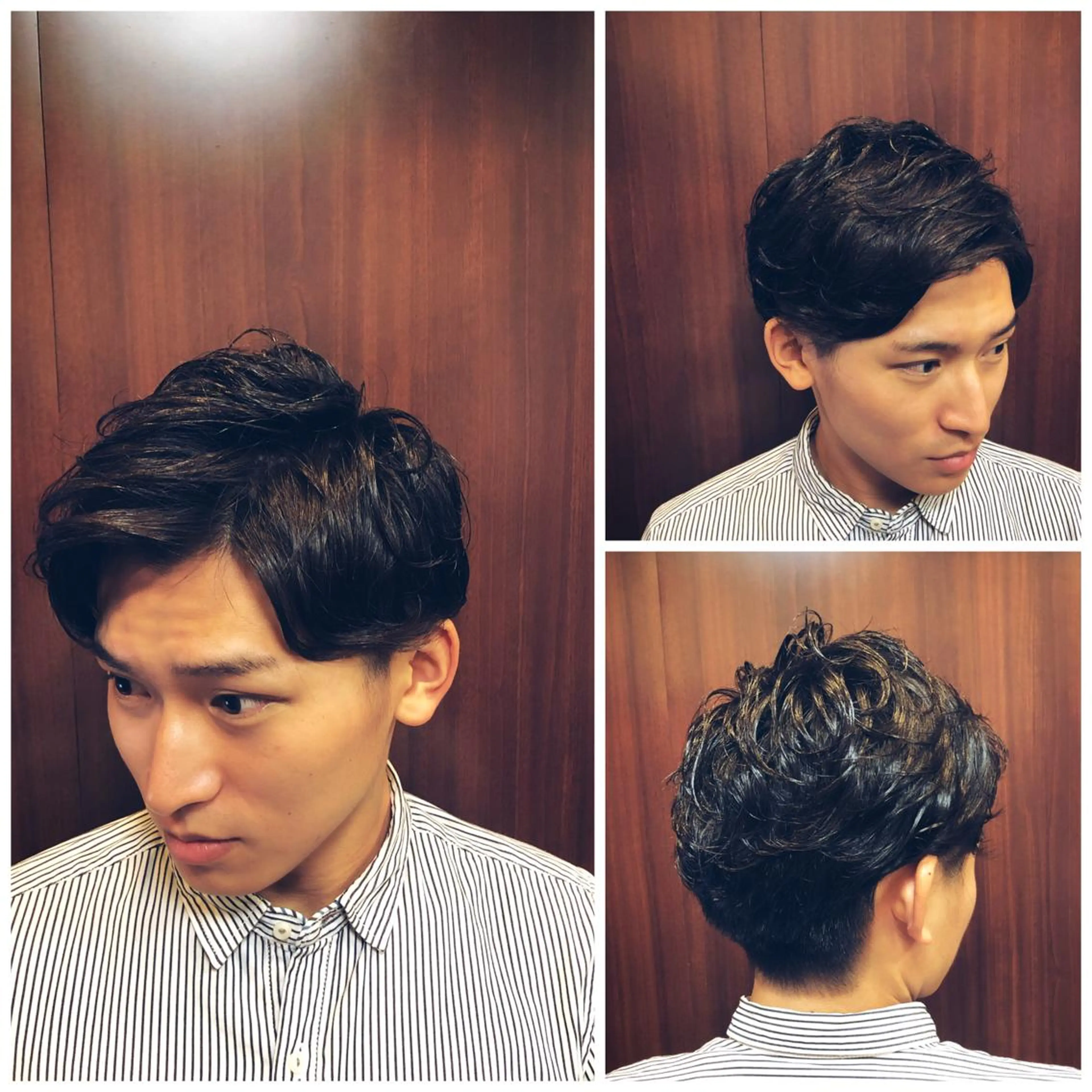 ミディアム メンズ カット 銀座メンズ ビジネスショートのヘアスタイル