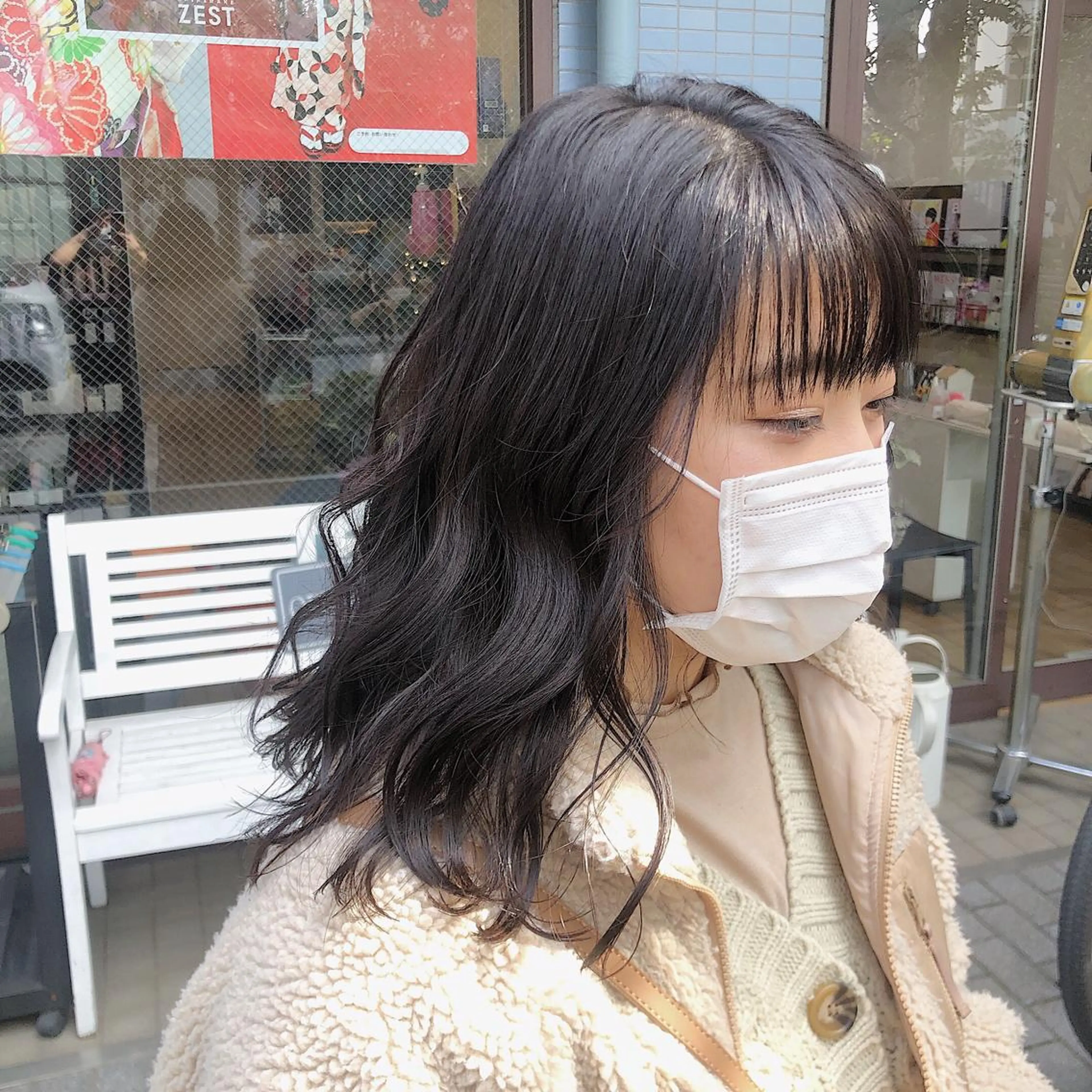 ミディアム カラー 透明感/レイヤー カット🎀マコのヘアスタイル