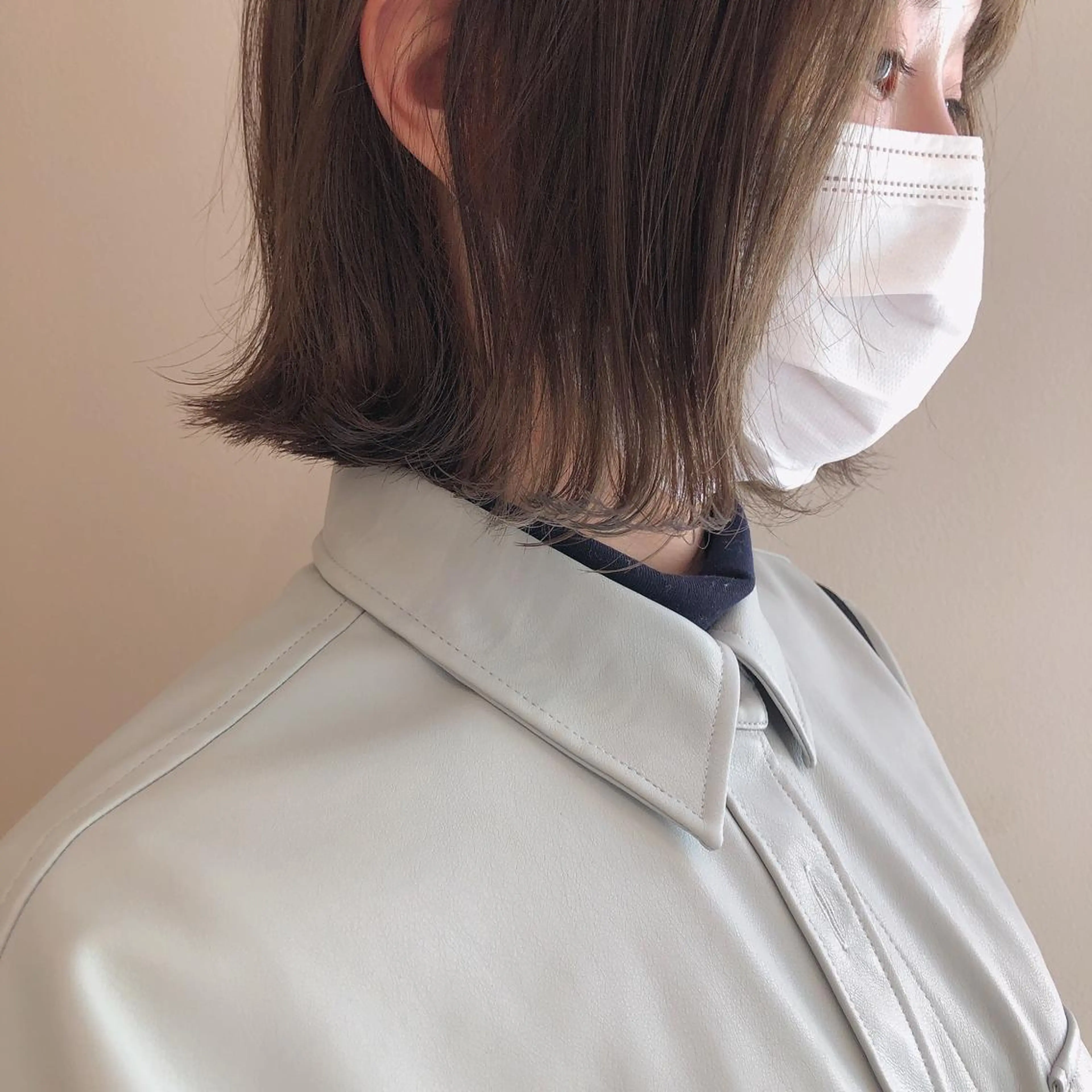 ショート カラー 切りっぱなしボブ ボブ カット ヘアカラー トリートメント 似合わせ.ﾍｱｾｯﾄ 得意🌹井上美沙のヘアスタイル