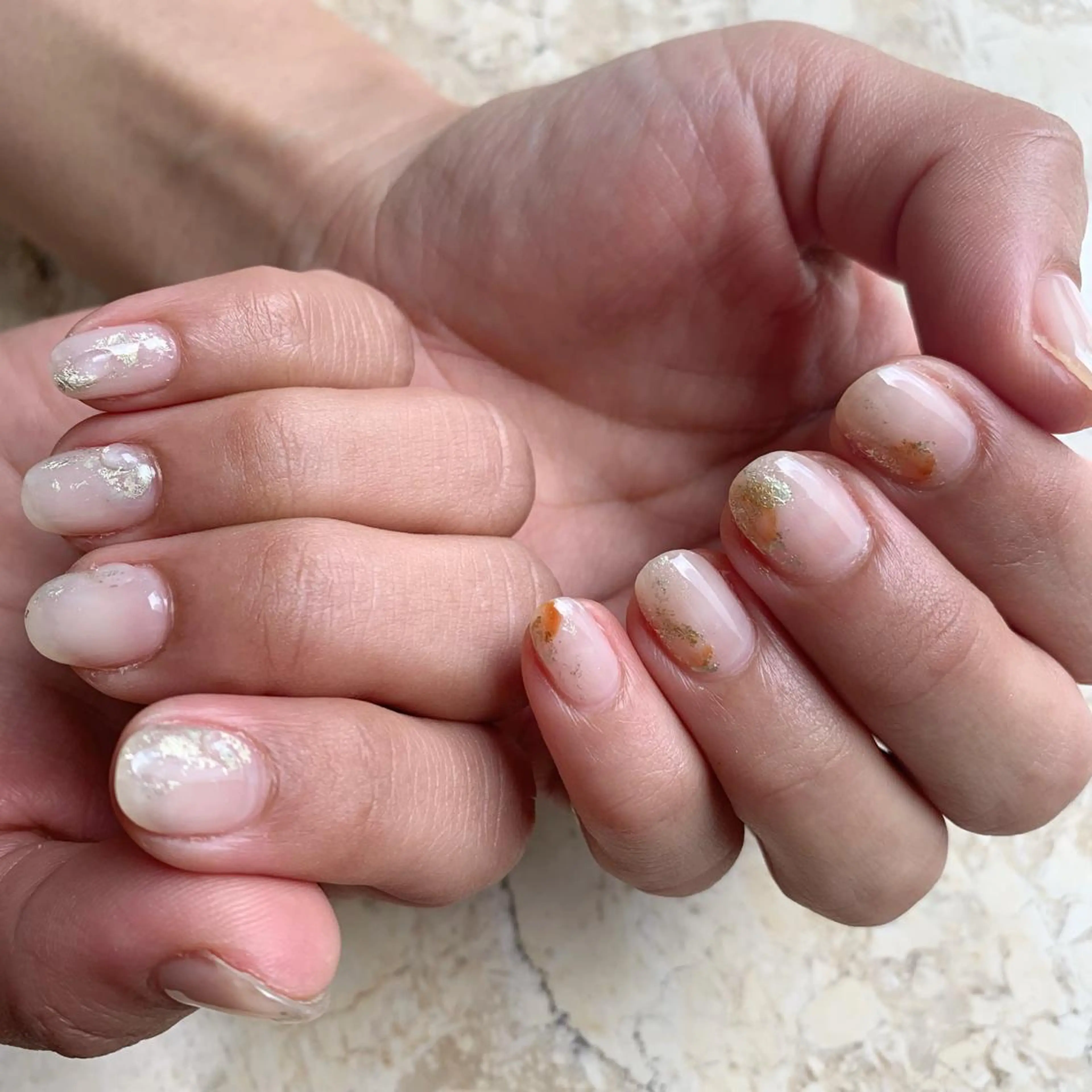ネイル オーロラネイル ジェルネイル ハート 氷ネイル・うるうるネイル マグネットネイル ハンドネイル フットネイル nail salon mieux(ミュー)のネイルデザイン