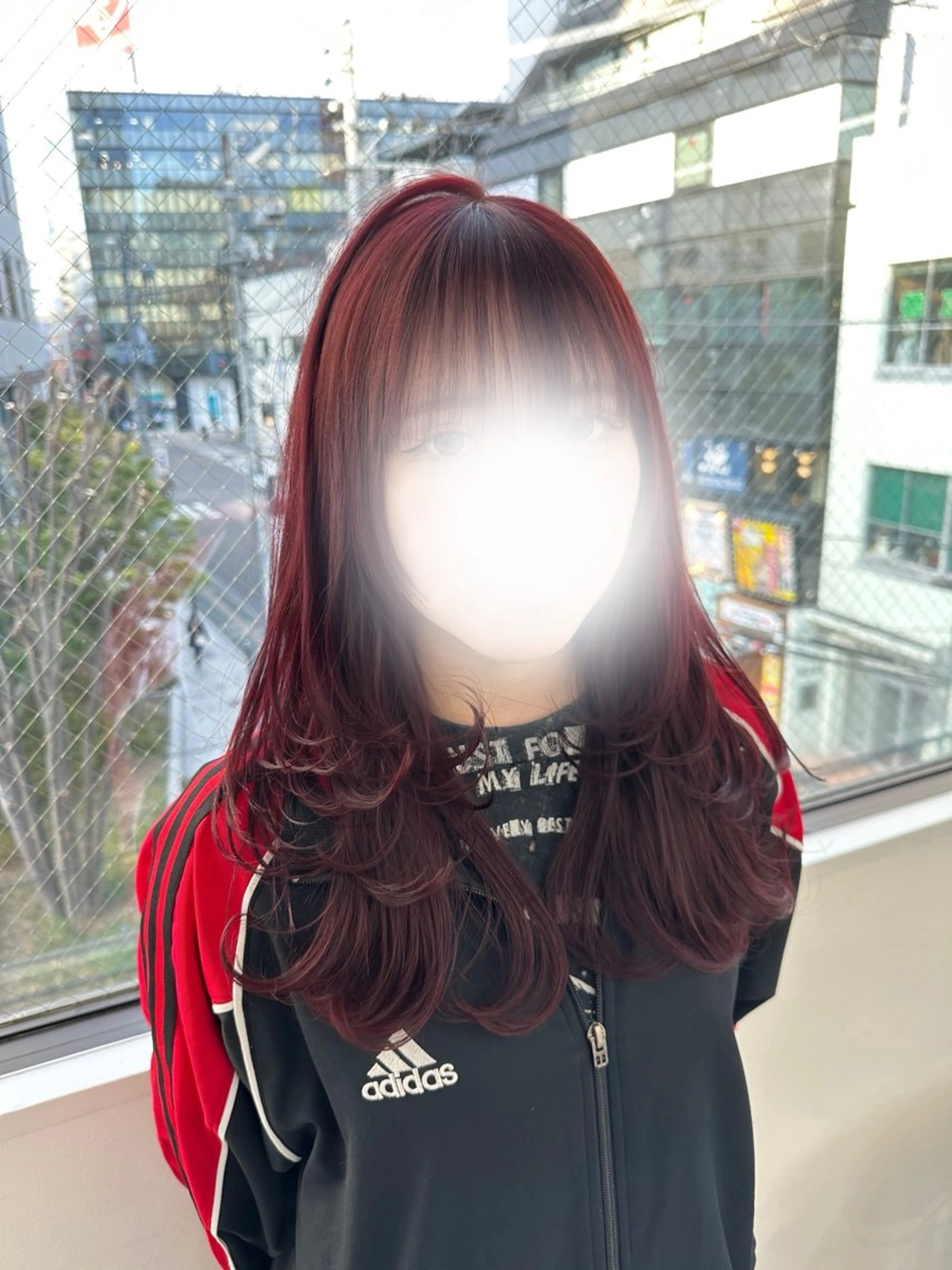 セミロング カラー カット ヘアカラー トリートメント 🍒ワイン系 ウルフカット🍒拓未のヘアスタイル