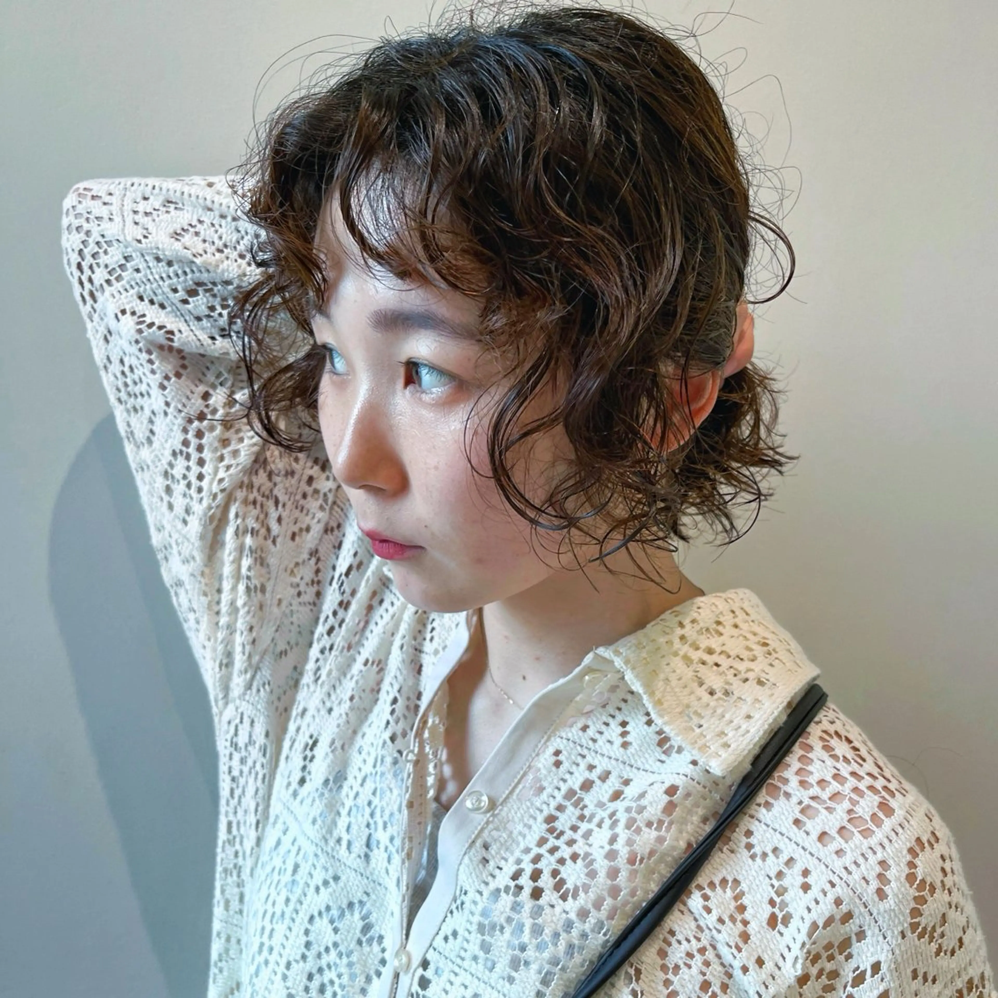 ミディアム パーマ アレンジ/レトロパー マ/眉/atsumiのヘアスタイル