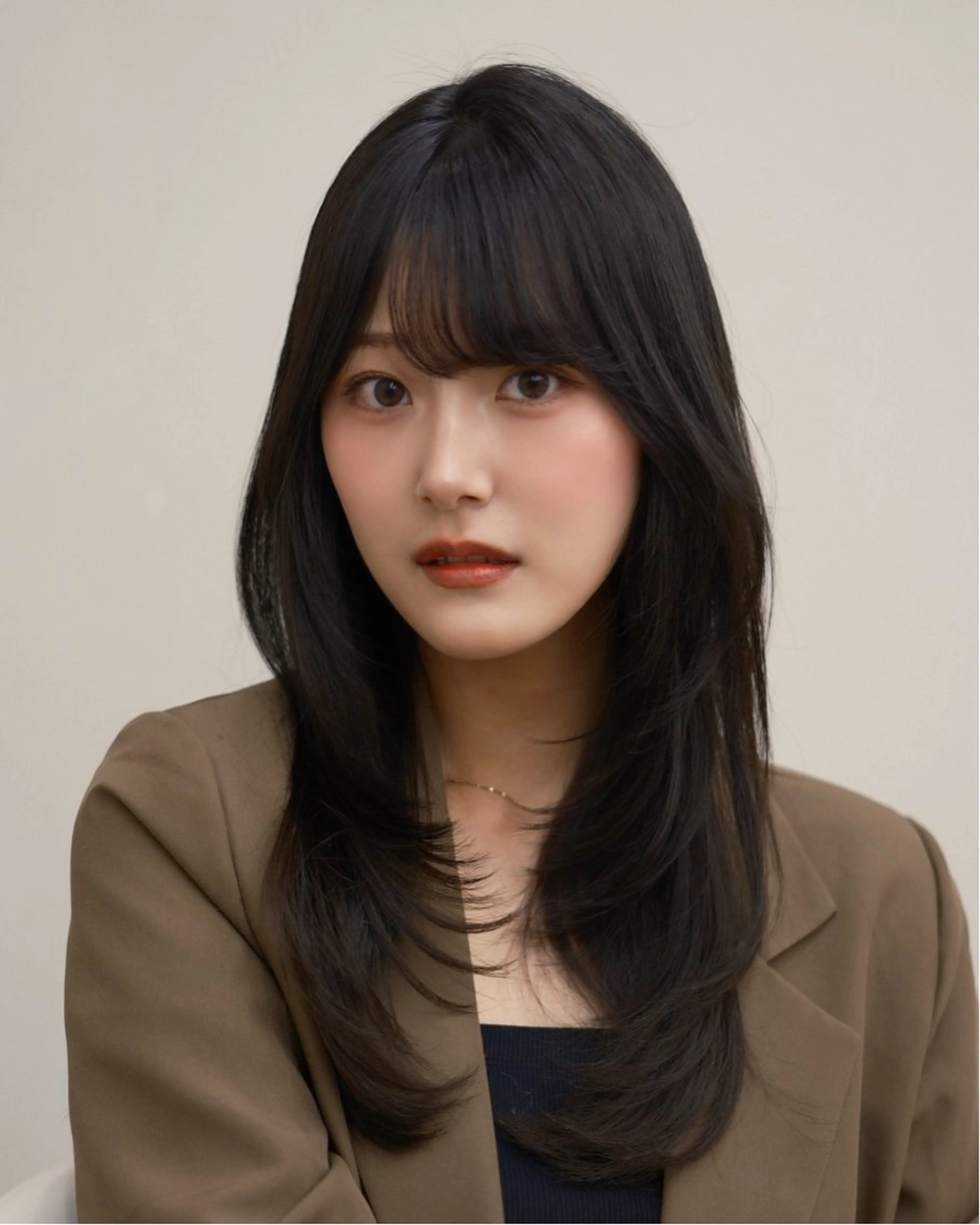 ロング パーマ ヘアカラー 藤原 亜美果のヘアスタイル