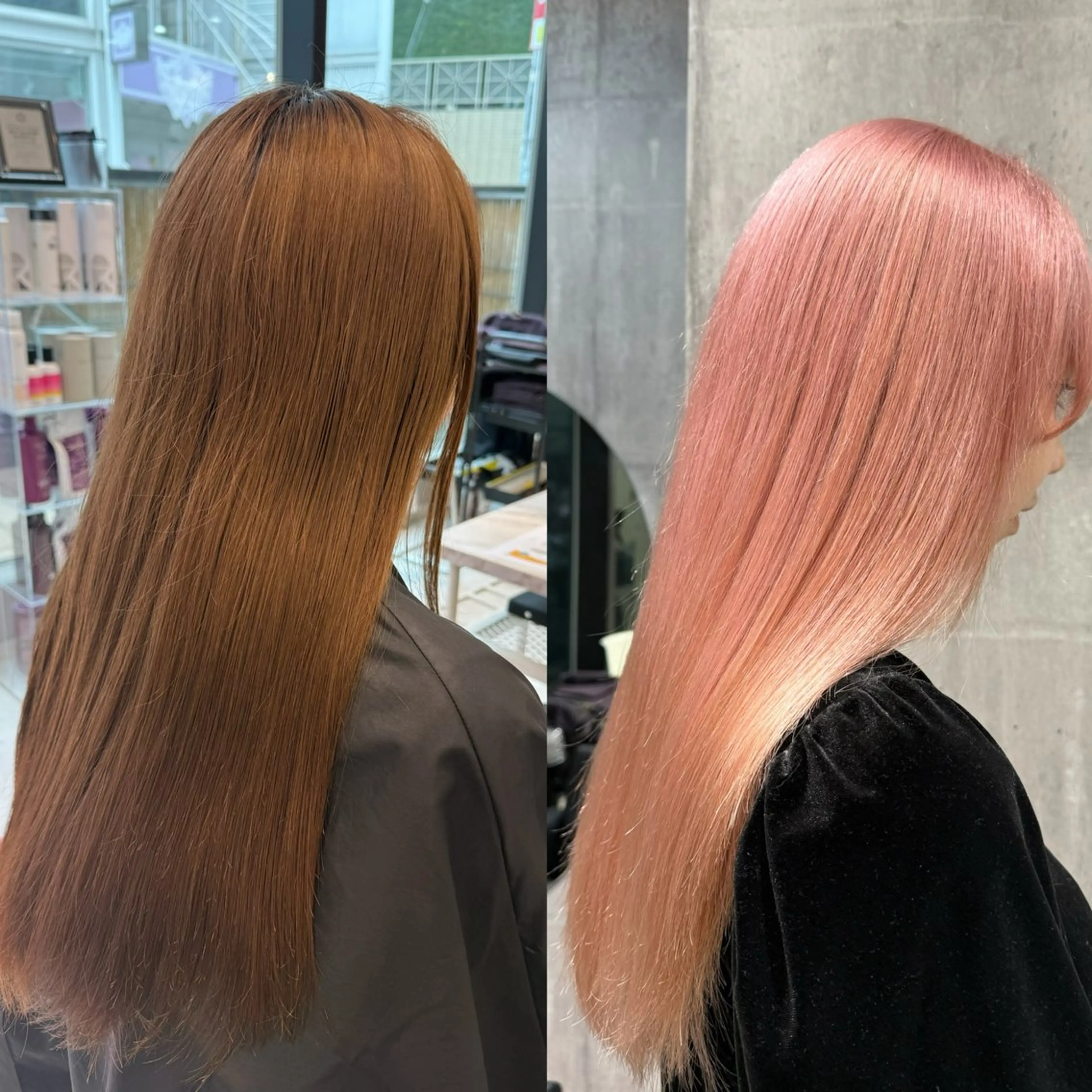 ロング カラー ヘアアレンジ ベージュカラー ブリーチ ブロンド ミルクティーベージュ ピンクカラー ヘアカラー レイヤーカット/ カット特化/拓真のヘアスタイル