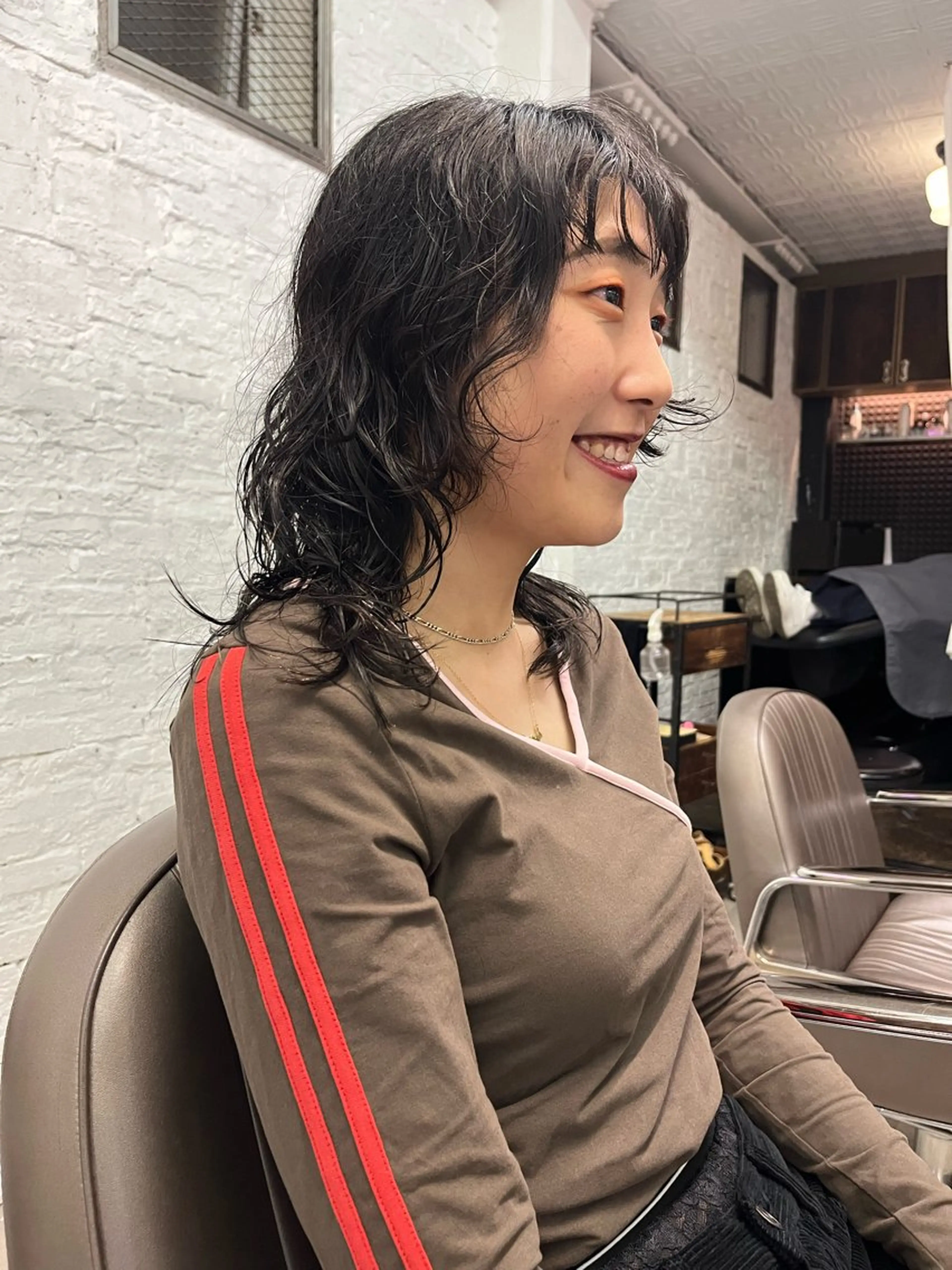 セミロング パーマ カット NOUN所属・eri kinjoのヘアスタイル
