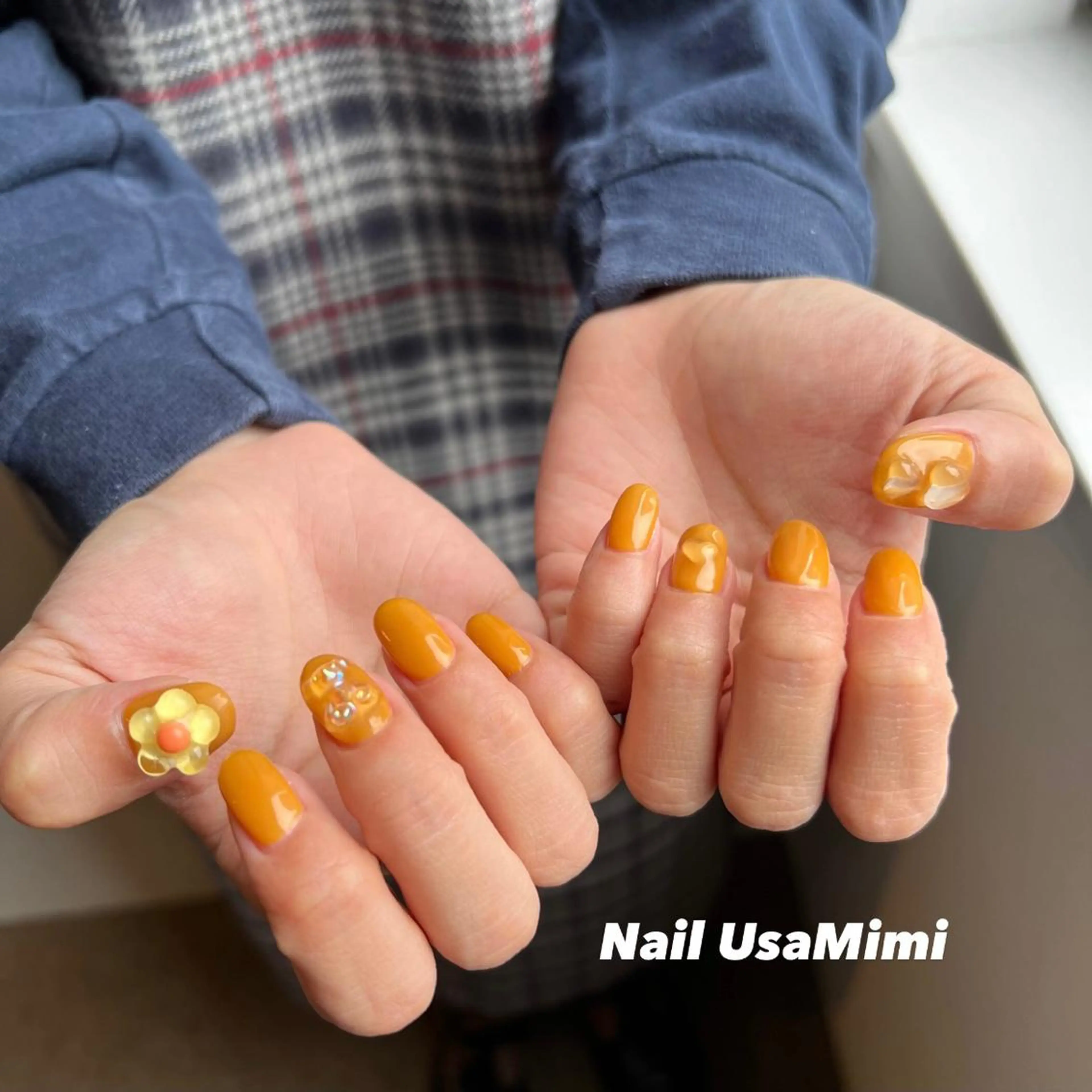 ネイル クリアネイル フットネイル ジェルネイル マグネットネイル 持ち込み 本町ネイルNail UsaMimiのネイルデザイン