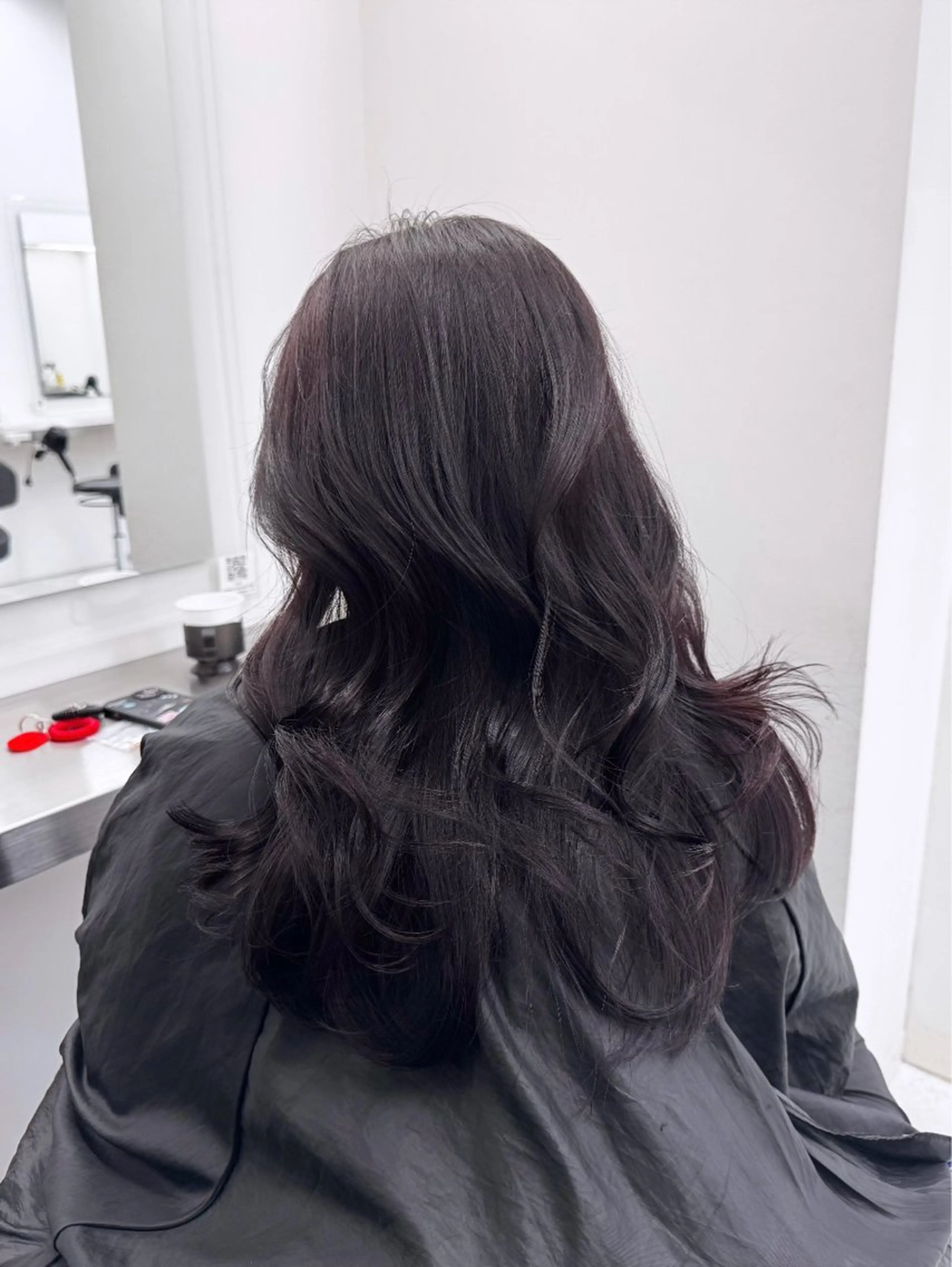 ロング カット ヘアカラー ヘアセット 🤍韓国風透明髪🤍 レイヤー🤍きょうのヘアスタイル