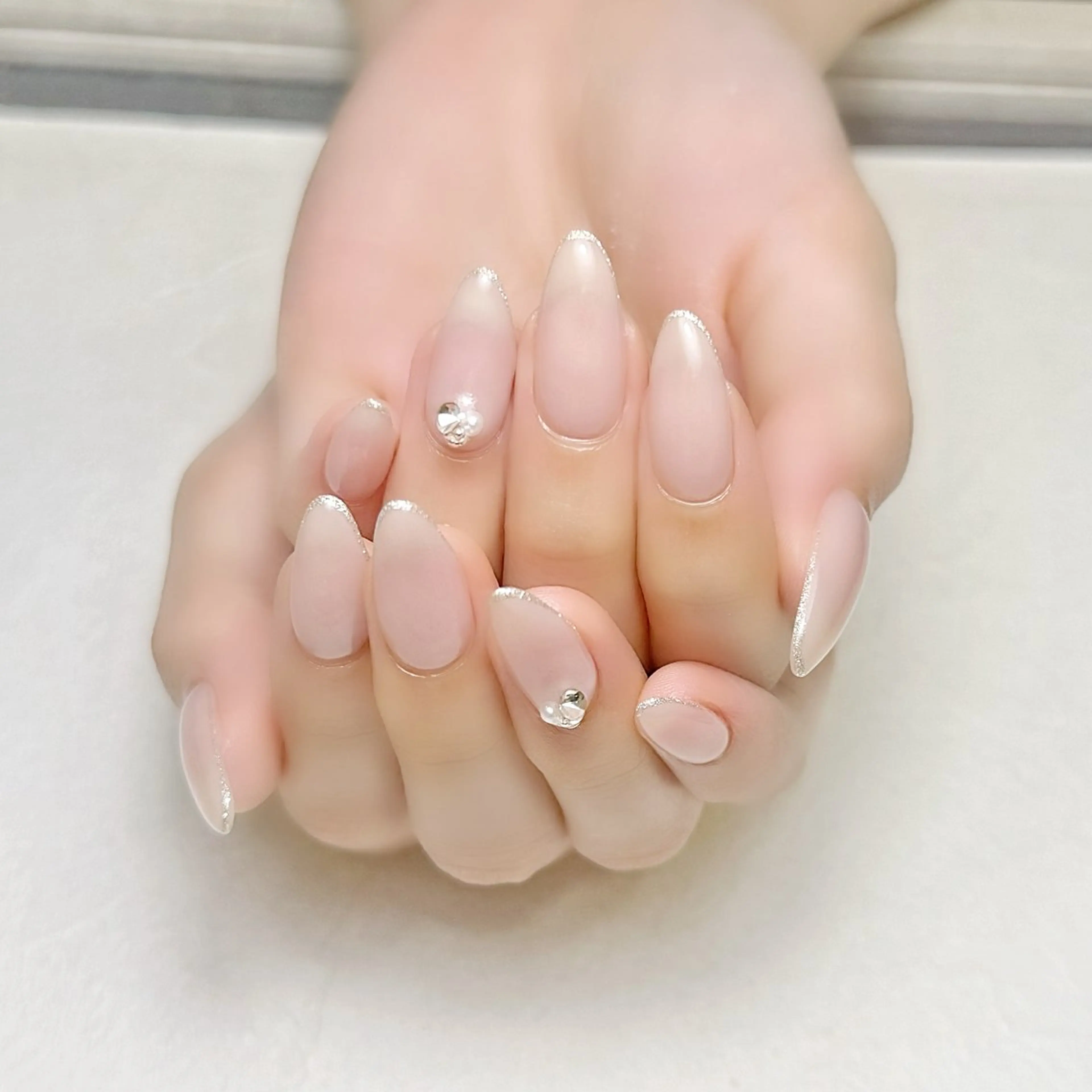 ネイル ラメ(グリッター) オフィスネイル rouse nail RISATOのネイルデザイン