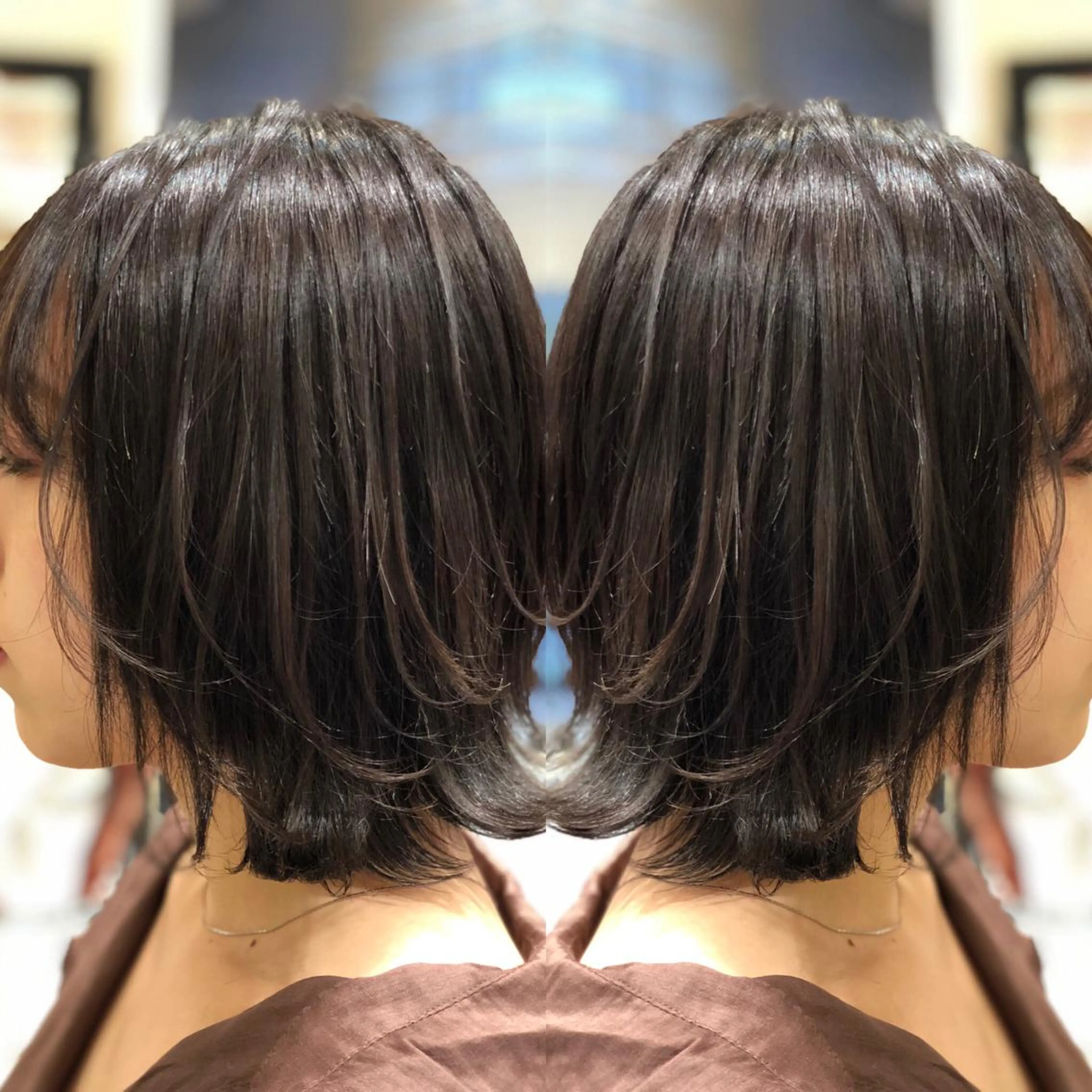 ショート カット ヘアカラー Y Uのヘアスタイル