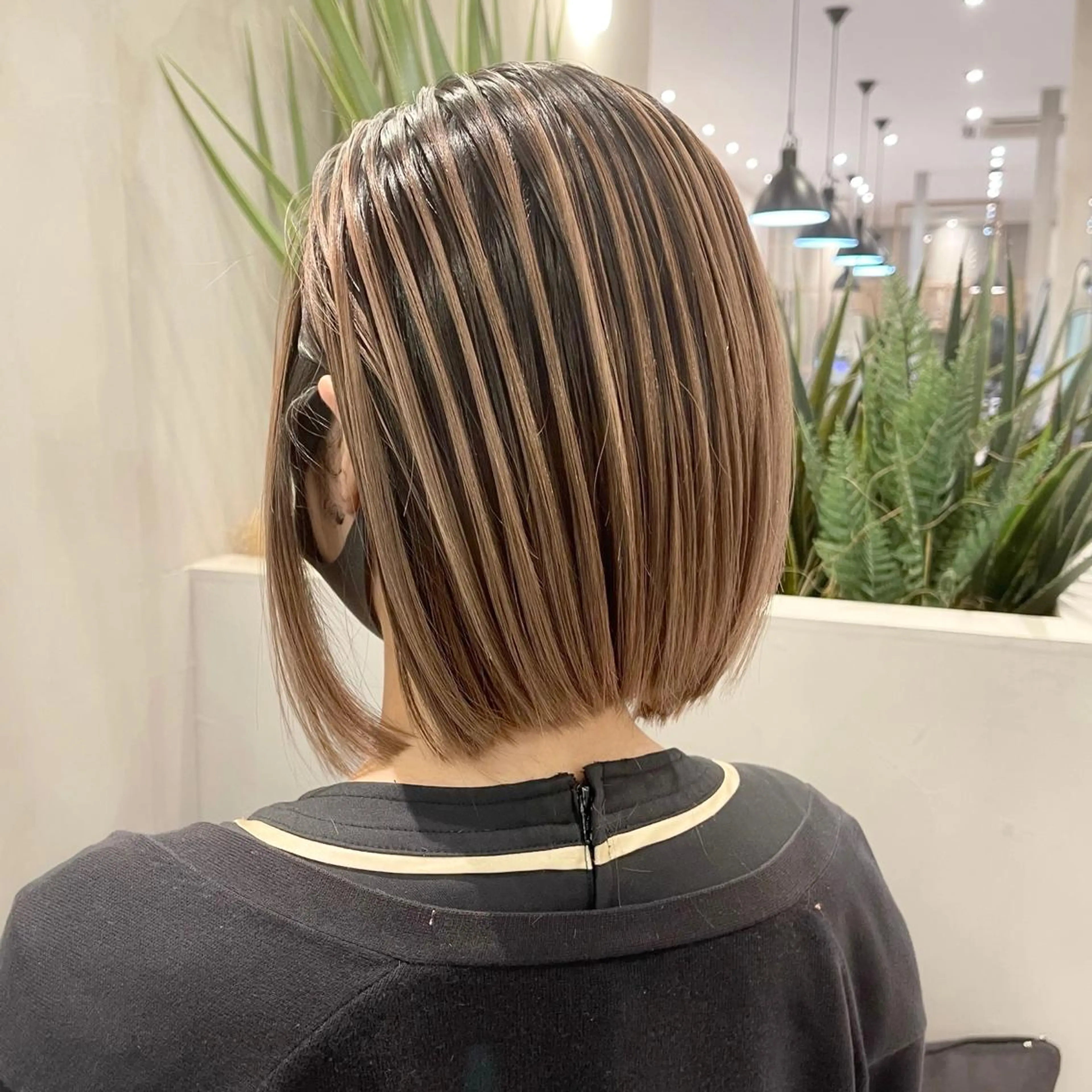 ショート カラー バレイヤージュ デザインカラー ハイライトカラー 外国人風カラー ハイライト アンドウ ユウ/ レイヤーカット/韓国のヘアスタイル