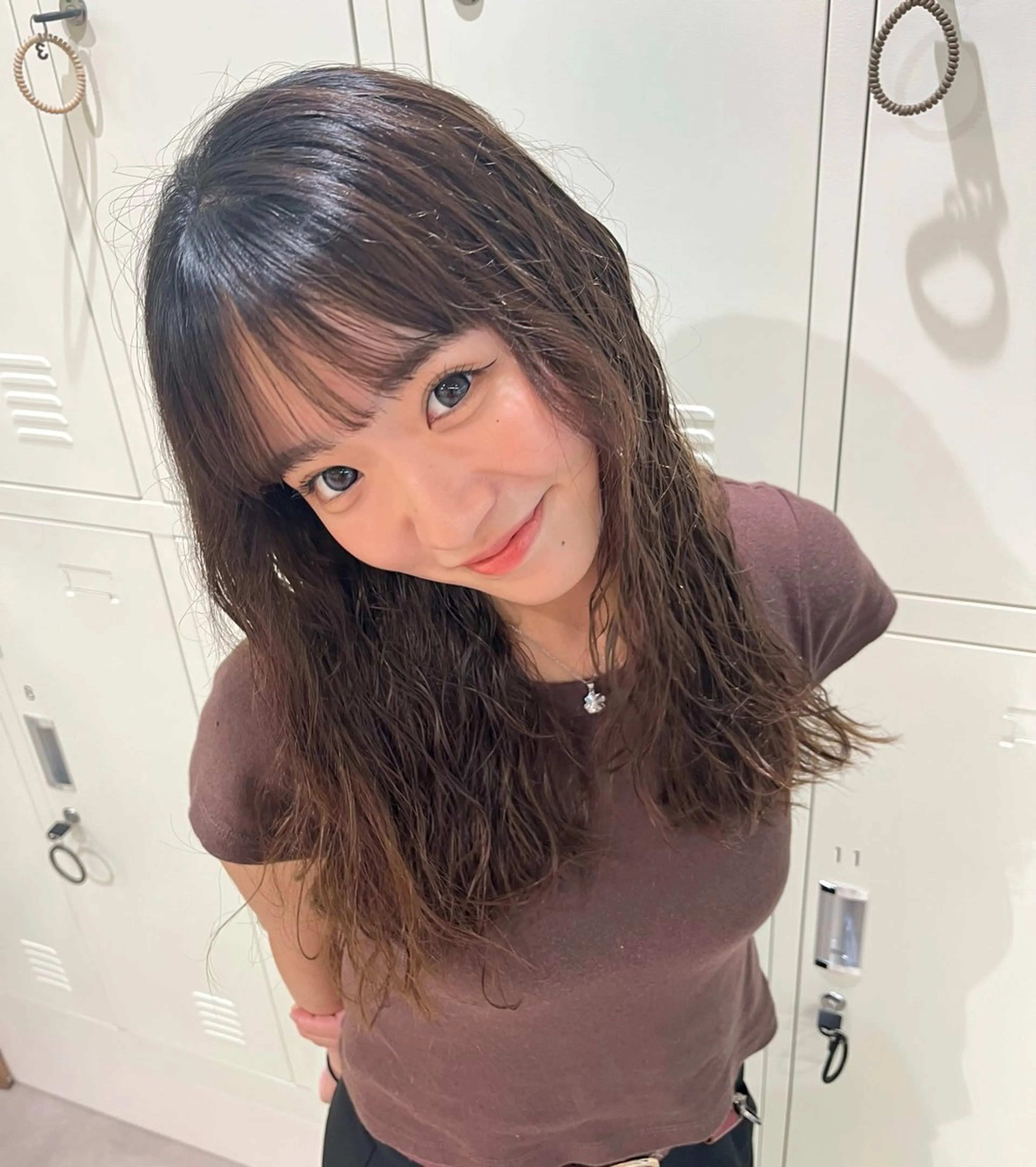 ロング パーマ 🎀FACE。暖色 カラー/カスミ🤍のヘアスタイル