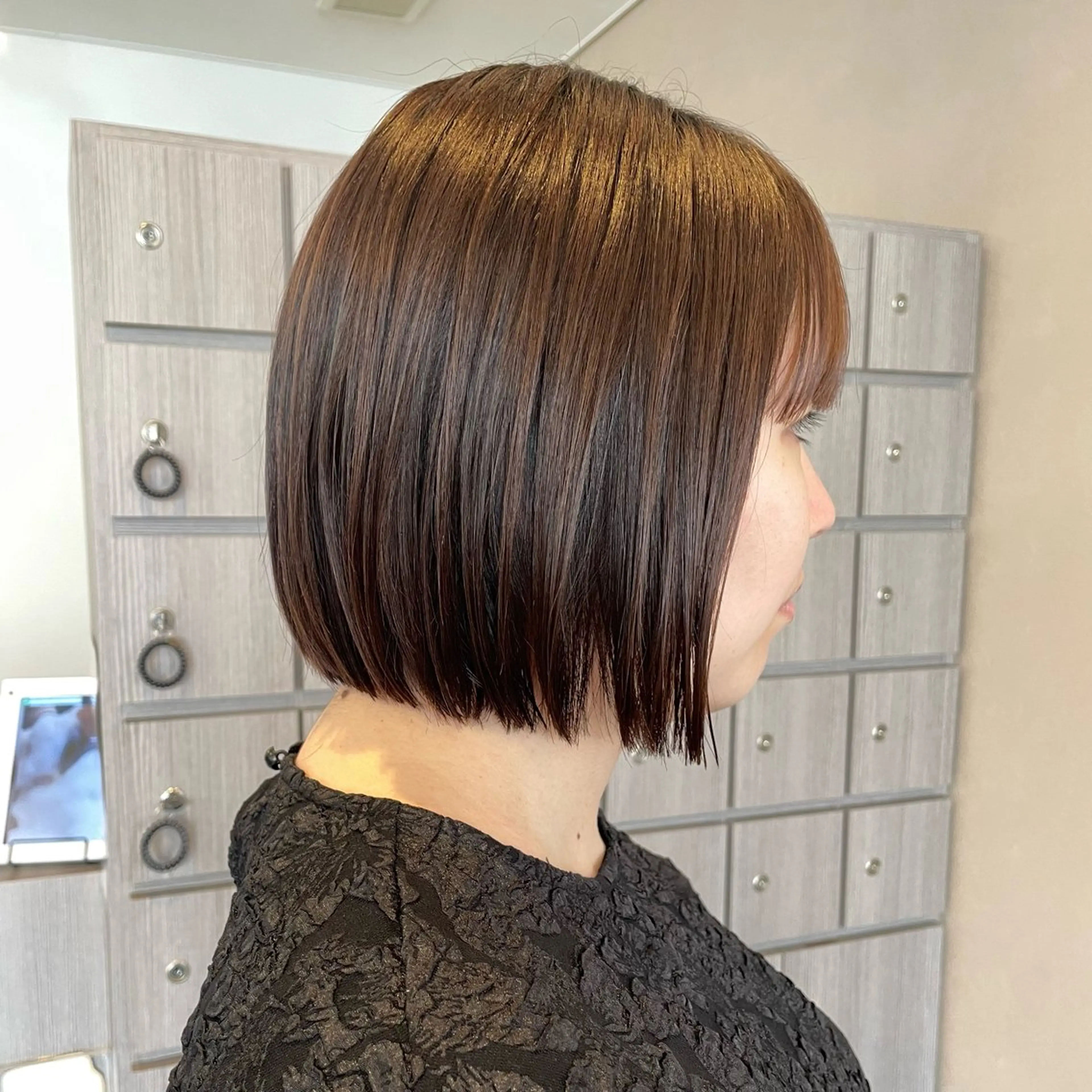 ミディアム ボブ カット トリートメント mio 🍒レイヤーカットのヘアスタイル