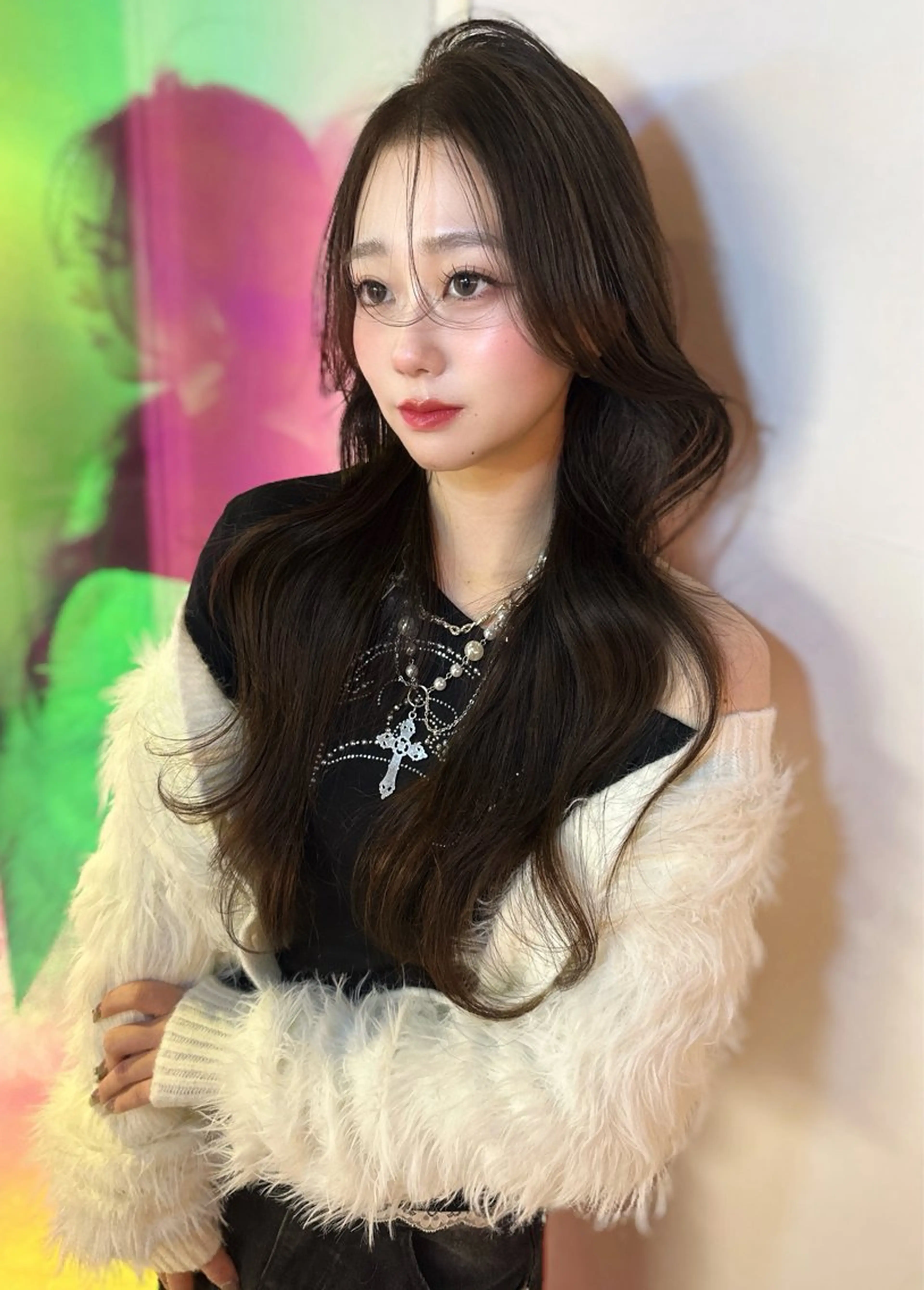 ロング カラー 韓国風ヘア レイヤーカット ヘアカラー トリートメント 渋谷韓国ヘア🇰🇷 SAYAKA🩶ᩚのヘアスタイル