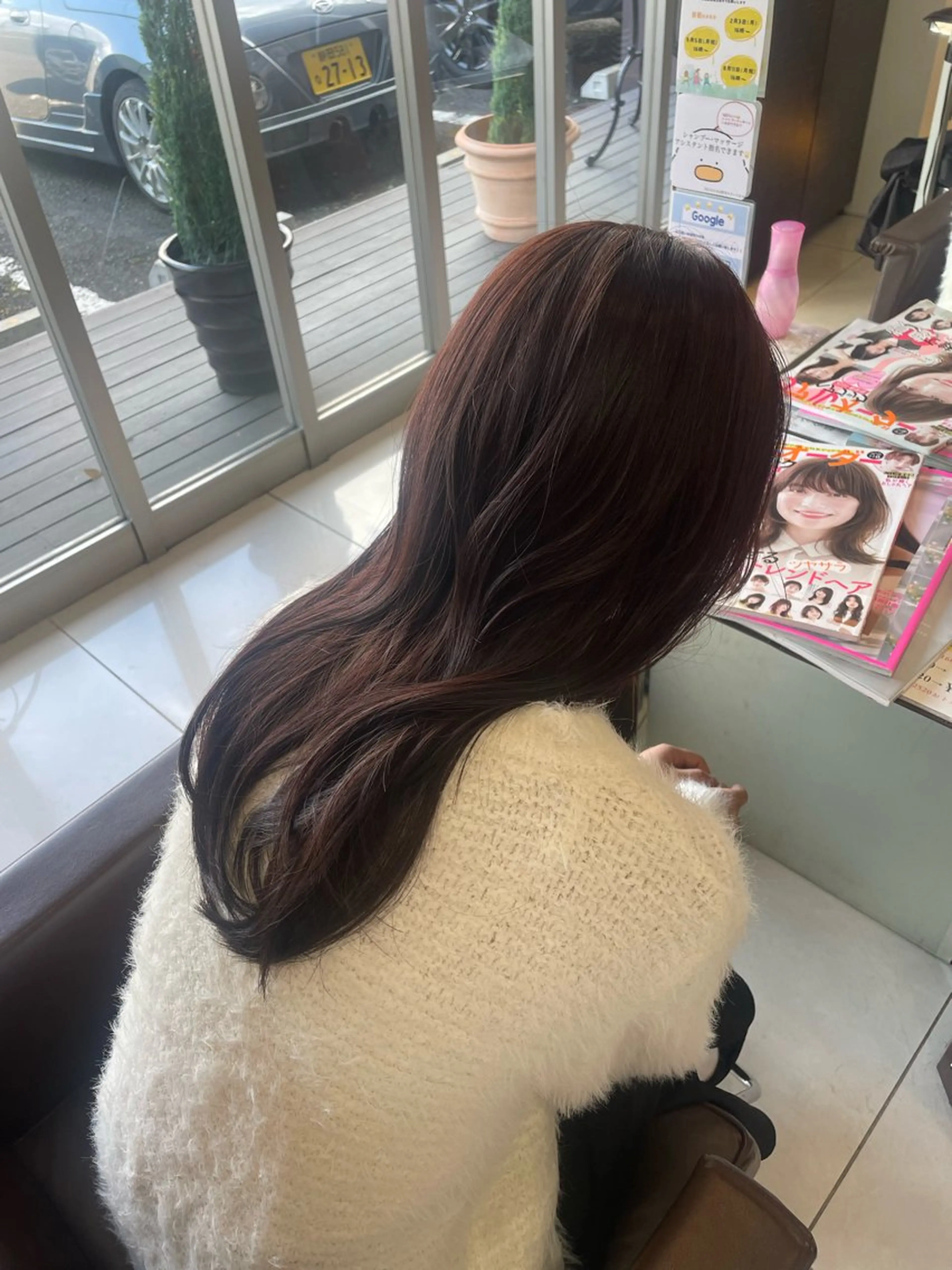 ミディアム カラー カット ヘアカラー トリートメント 🤎うる艶ベージュ 🧸MAYUKA🤎のヘアスタイル