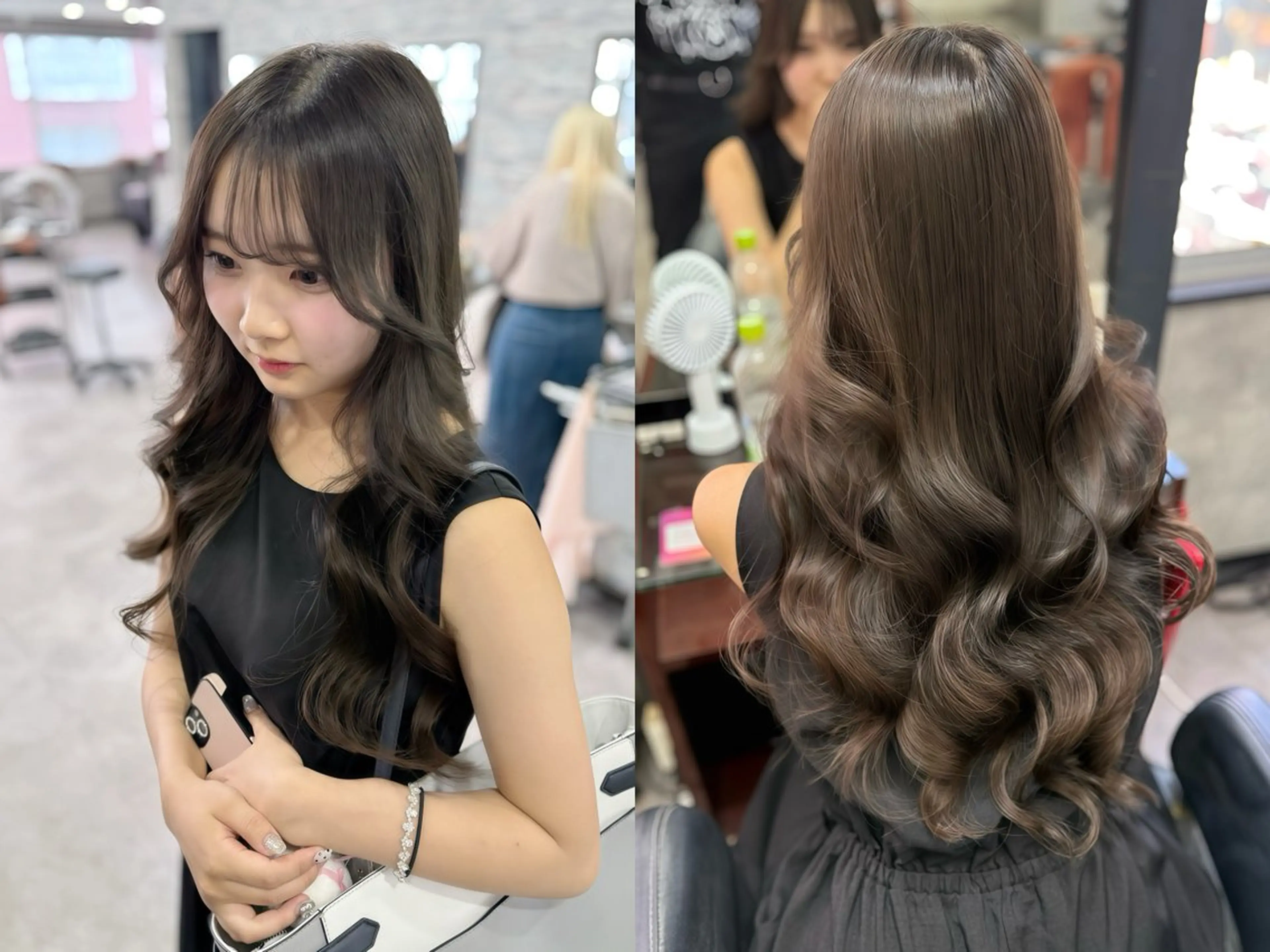ロング ヘアカラー エクステ ★韓国風カラー ×エクステ★のヘアスタイル