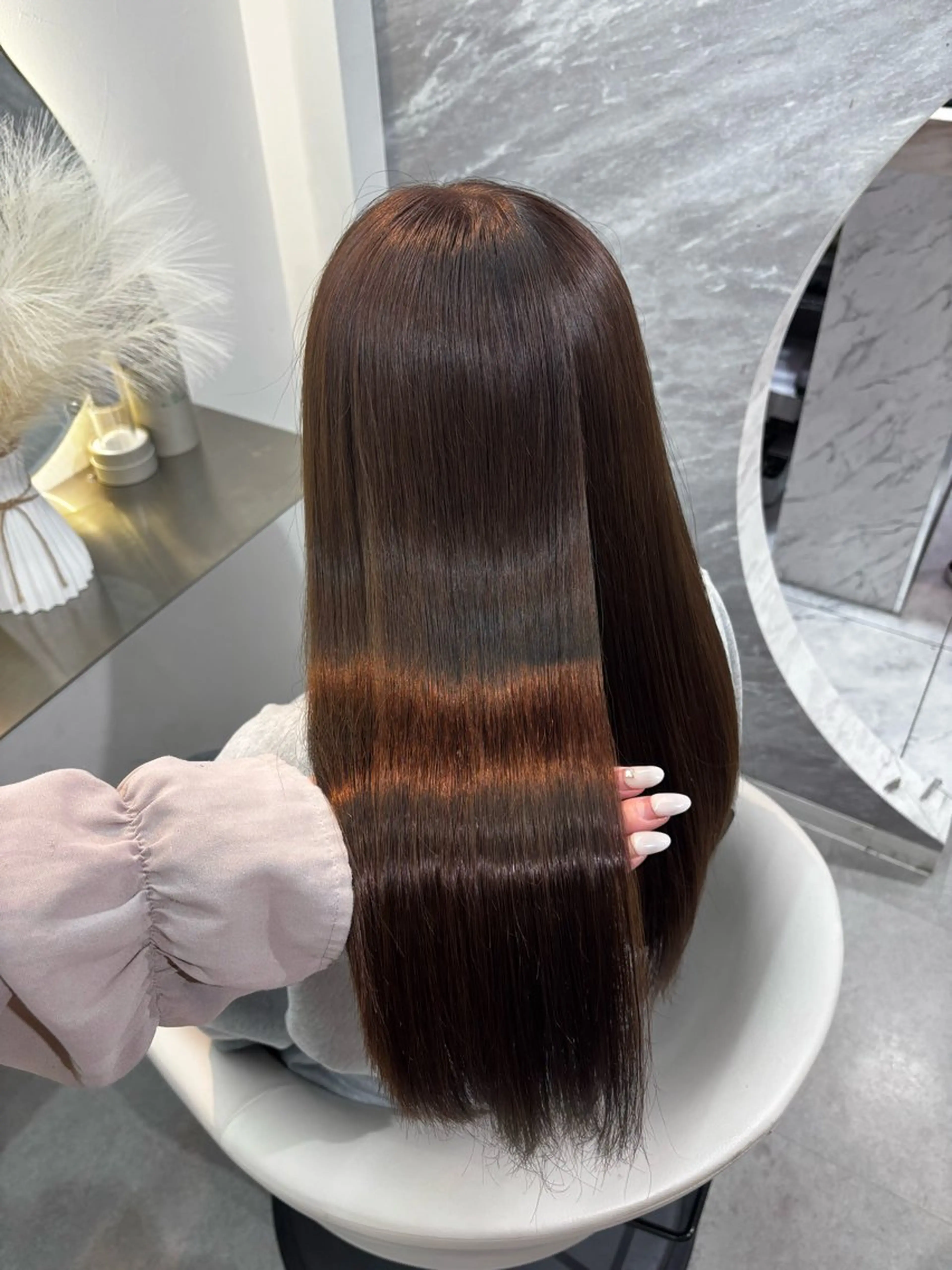 ロング カラー パーマ ヘアアレンジ メンズ キッズ ヘアカラー トリートメント 🤍韓国風/艶髪🤍 鳥越美羽のヘアスタイル