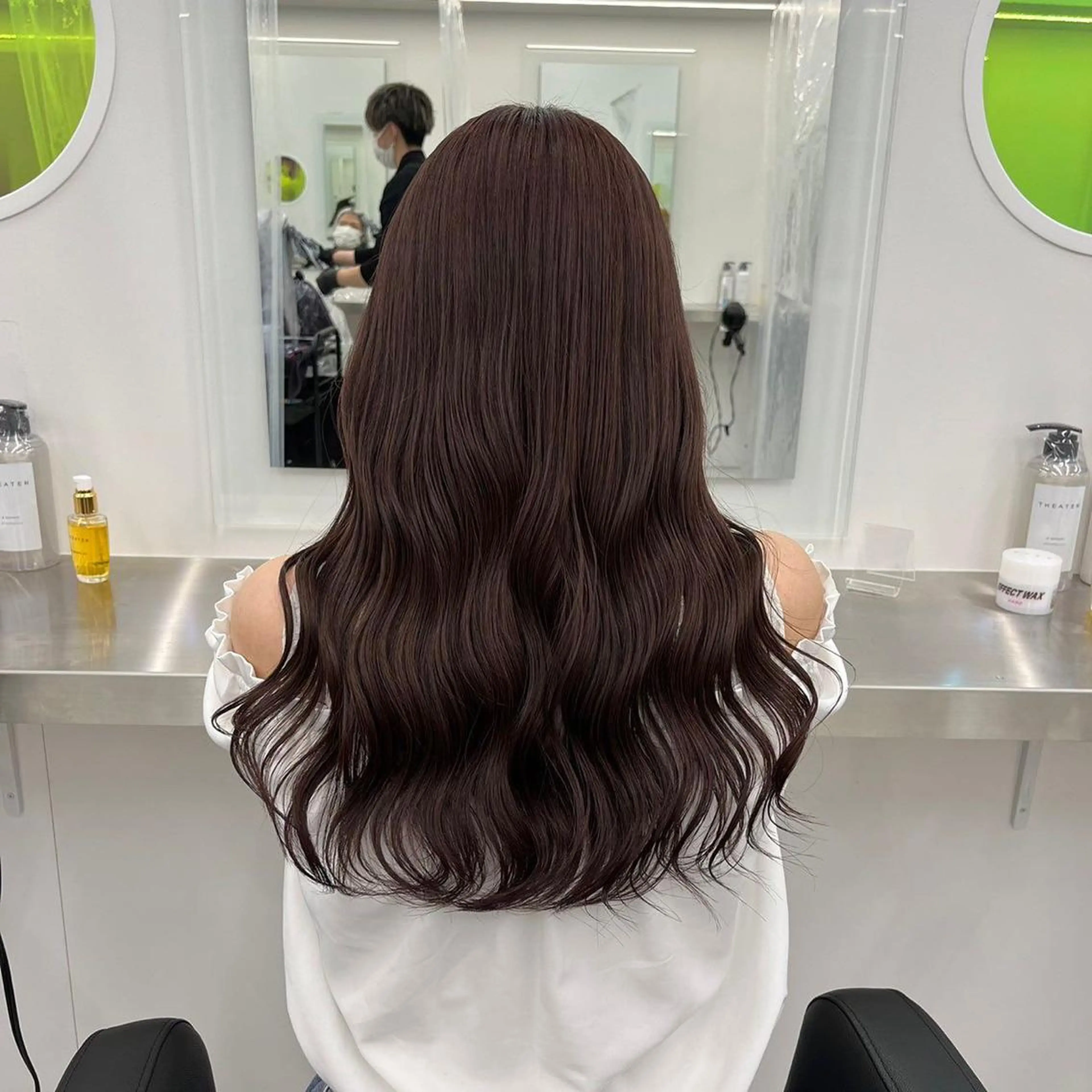 ロング カット パーマ ヘアセット 💖透け感ベージュ KOTA💖のヘアスタイル