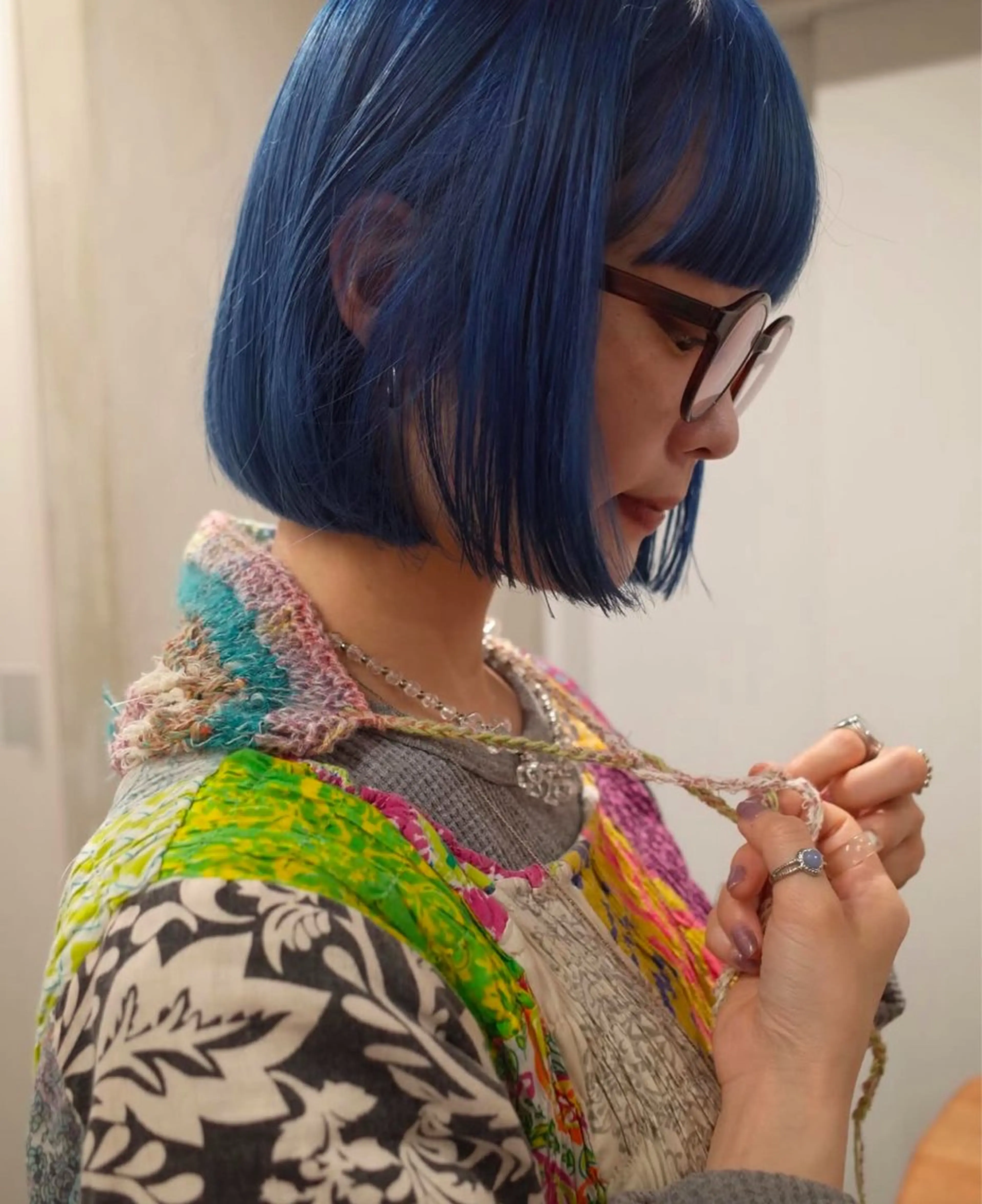 ボブカット×ブリーチ有カラーの写真