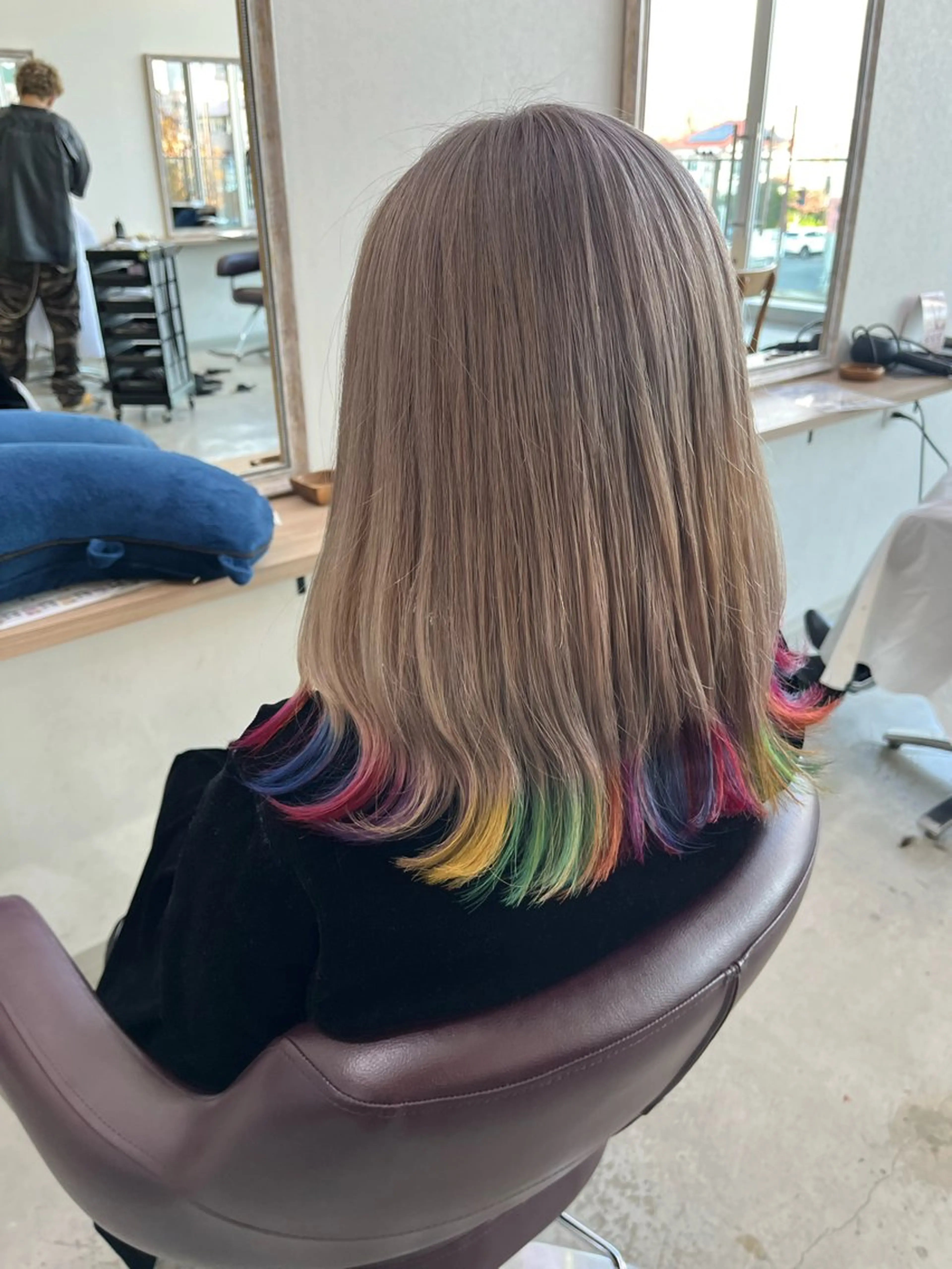 ミディアム ヘアカラー 平野 朋未のヘアスタイル